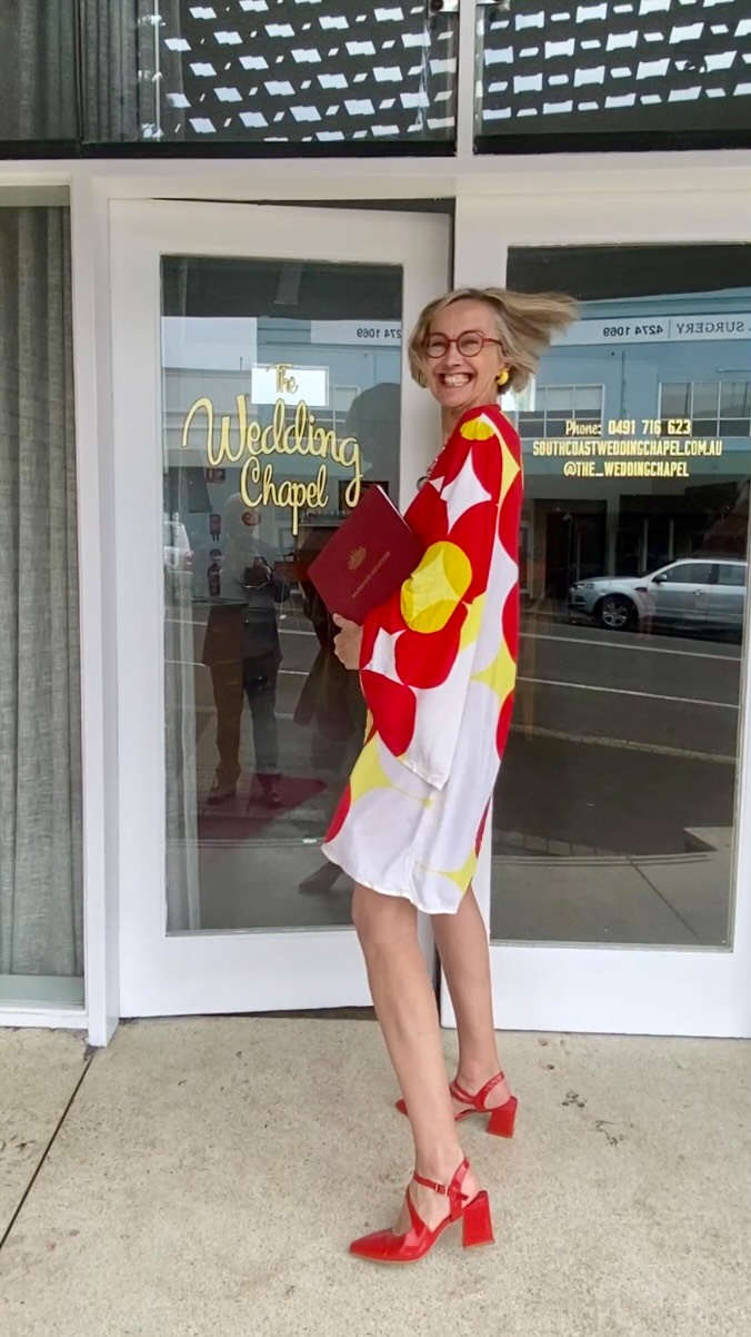 Let’s reimagine the wedding venue. One that doesn’t look like everyone else’s. I’m super excited about this new wedding venue. The Wedding Chapel at Port Kembla skips the traditional, giving you freedom for a stand out stylish modern wedding celebration.
When I say vintage vibe I mean go the full vibe, right down to me your celebrant wearing genuine vintage frocks, the vinyls and cocktails - when they use to be more than 3 sips!
If you’re planning a unique wedding in Wollongong or want a ceremony with personality and a whole lot of fun, I’m already half way into my vintage wardrobe. Thanks mum for the frocks😘
Let’s make your day unforgettable. This is an amazing space- the stairs for a grand entrance, ceremony alter that crowns the couple, and the bar and dance together. The place is perfectly set up and thoughtfully planned out. Go see it for yourself.
✌🏽I can’t wait to marry my first couple in @the_weddingchapel .Pick your date, let’s create.
Thanks to Daniel from @thefutureartifact for being my fun dancing groom😄and Renay from @alloccasionflowers Port Kembla matching the flowers to my dress💛
#portkembla #wollongongcelebrant #wollongongweddings #beetogethercelebrant #vintagevibe #retrodress #southcoastwedding #illawarraweddings