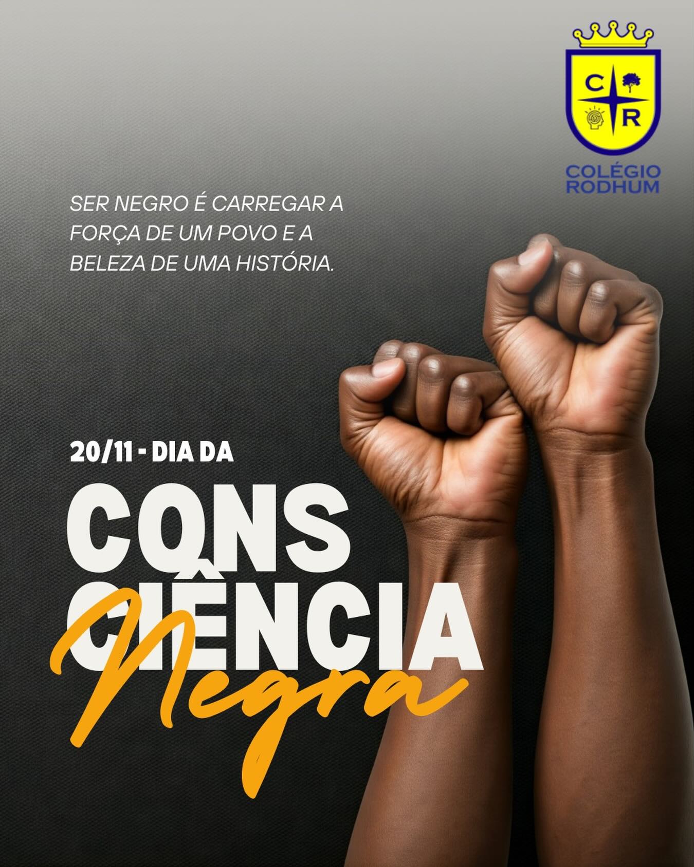 O Dia da Consciência Negra é um convite para refletir e aprender.
No Colégio Rodhum, trabalhamos diariamente para que nossas crianças cresçam entendendo a importância da diversidade, da inclusão e da valorização da cultura afro-brasileira.
Mais do que uma data, é uma lição de vida:
✊🏿 respeito,
💬 diálogo,
💛 empatia,
📚 conhecimento.
Esses são valores que caminham com nossos alunos todos os dias.