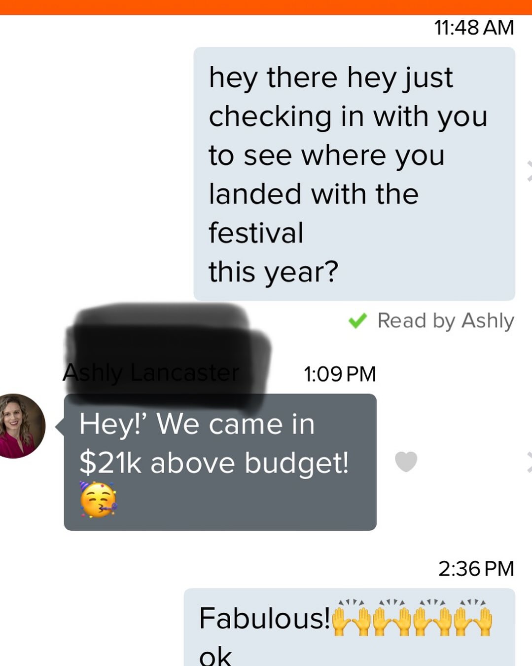 When you get this message from your client in the middle of a hectic holiday work week!šš
$21,000 OVER BUDGET IN INCOME
Need some assistance with your festival? Letās Talk Now!
Stephanie@staircaseconsult.com
#festivalincome
#fallfestival
#parksandrecreation
#chamberofcommerce