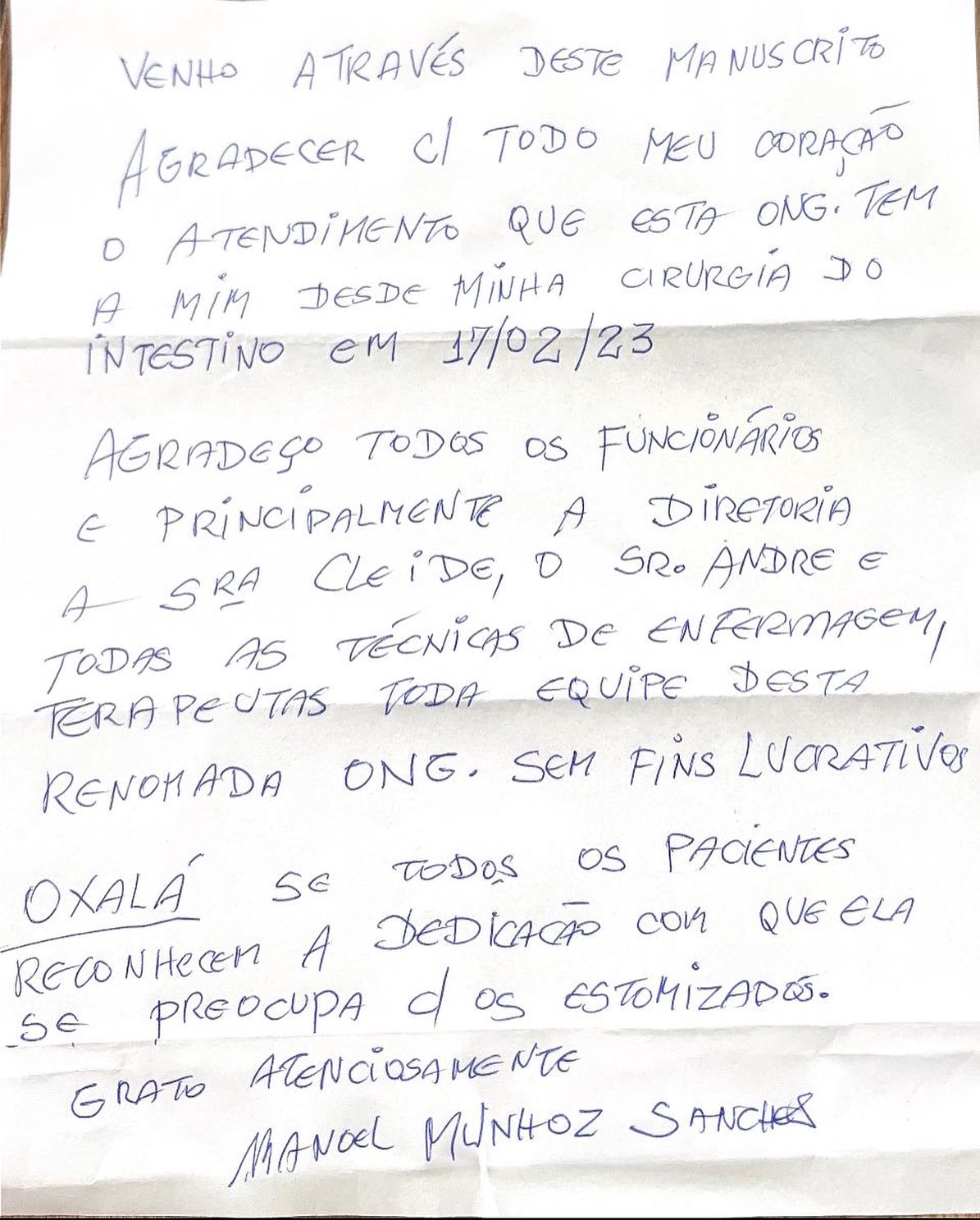 São momentos assim que mostra que estamos no caminho certo!
Receber um reconhecimento escrito à mão torna gratificante para nossa equipe
Com gratidão e emoção, é muito bom saber que fazemos a diferença de forma positiva
E que a nossa missão vem impactando a vida daqueles que nos procuram
Tudo isso nos motiva à entregar o MELHOR TODOS OS DIAS!!!