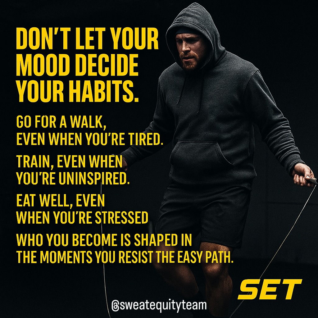 ❗️Dont let your mood decide your future❗️👇🏼
Champions show up especially when it’s uncomfortable.
You don’t become great on the days you feel good—
you become great on the days you push through tired legs, stress, pressure, and doubt.
Those are the moments that build who you become.
📈 Stay disciplined now and perform better later.
🔥 Better habits = stronger mind + stronger body.
🏆 The work you do today pays you back when it matters most.
Show up today. Do something that moves you forward.
Tag a teammate who needs this.
Join the team.
Link in bio.
#SweatEquityTeam #BuiltNotGiven #sportsathlete #disciplineovermotivation #hardworkovertalent #championmindset