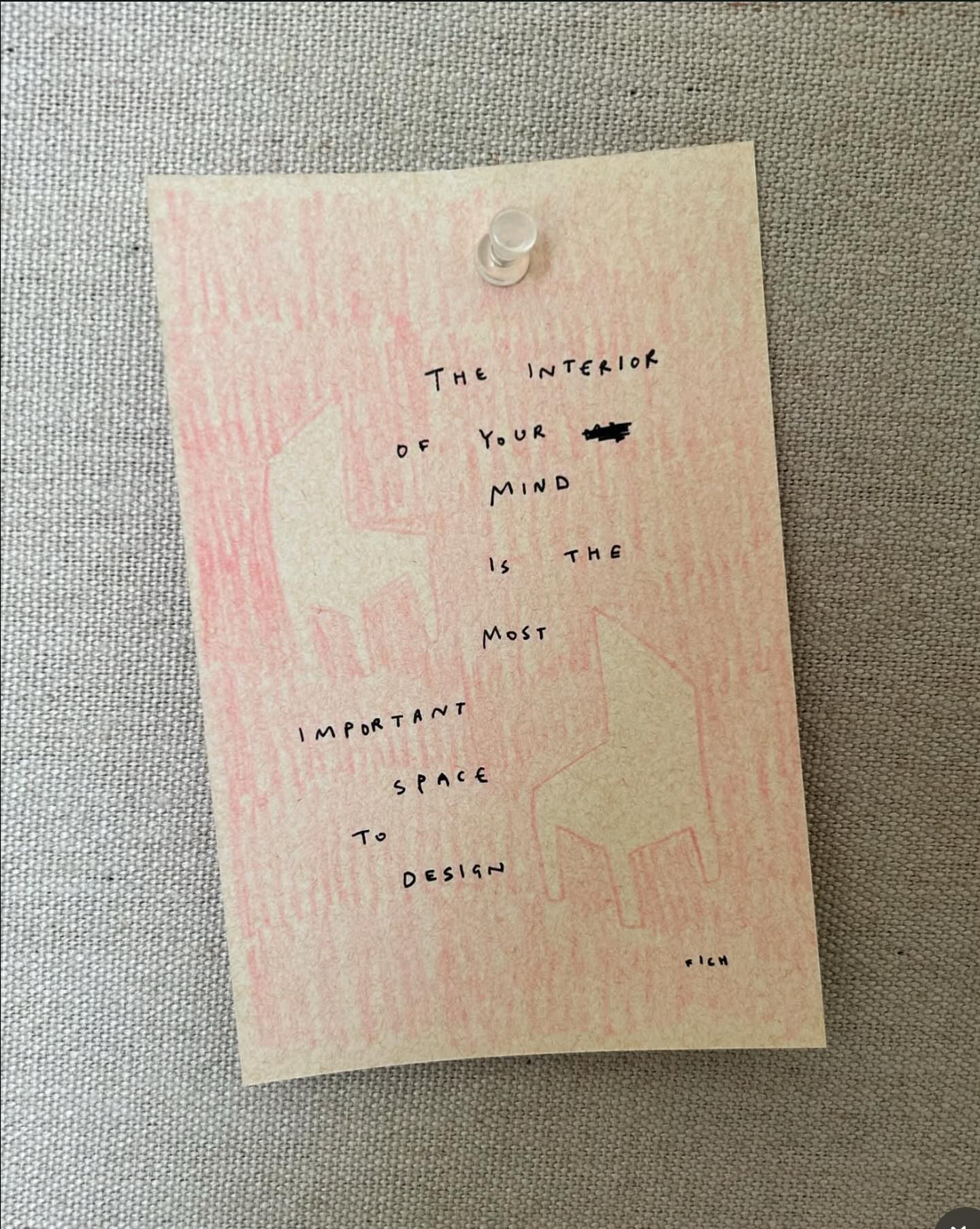 This hit different. Pinning this to my wall too. Thanks for the reminder @fichnramous ✨
#niksenmoods
#design
#mind