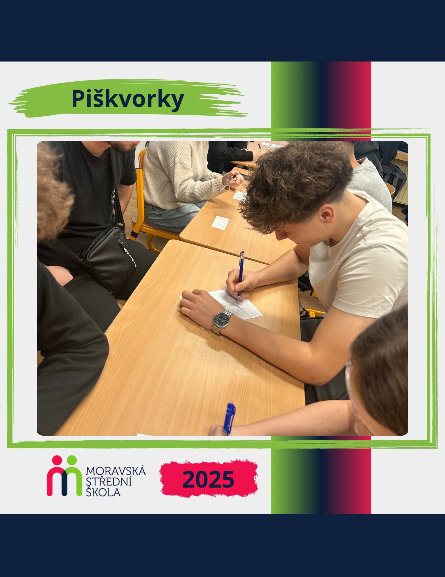 📅 V pondělí 3. listopadu se vybraní žáci z tříd GOM1 a OM2 zúčastnili oblastního turnaje v piškvorkách, který se konal na Střední škole logistiky a chemie v Olomouci. ♟️
Do soutěže se zapojilo celkem osm týmů ze středních škol z celého regionu, které mezi sebou sváděly napínavé souboje o postup do krajského kola. 🔥
Naši žáci předvedli skvělé výkony – jednotlivé duely byly velmi těsné a plné napětí, často rozhodoval jediný tah. 💪 I přes výbornou hru a nasazení se nám nepodařilo postoupit do krajského turnaje.
Pro všechny členy našeho týmu to byla první zkušenost s takto velkou soutěží, a právě proto si velmi ceníme nabytých zkušeností, které se jistě zúročí v příštích ročnících. 🌟
Věříme, že příští rok se nám podaří probojovat nejen do krajského kola, ale třeba i až do grandfinále! 🏆
👏 Děkujeme všem účastníkům za skvělou reprezentaci školy a sportovní přístup!
#pisqworky #soutez #studentinasiskoly #olomouc #logika #tymovasoutez #stredoskolaci #ucimesehrou #skolnivysledky #repre