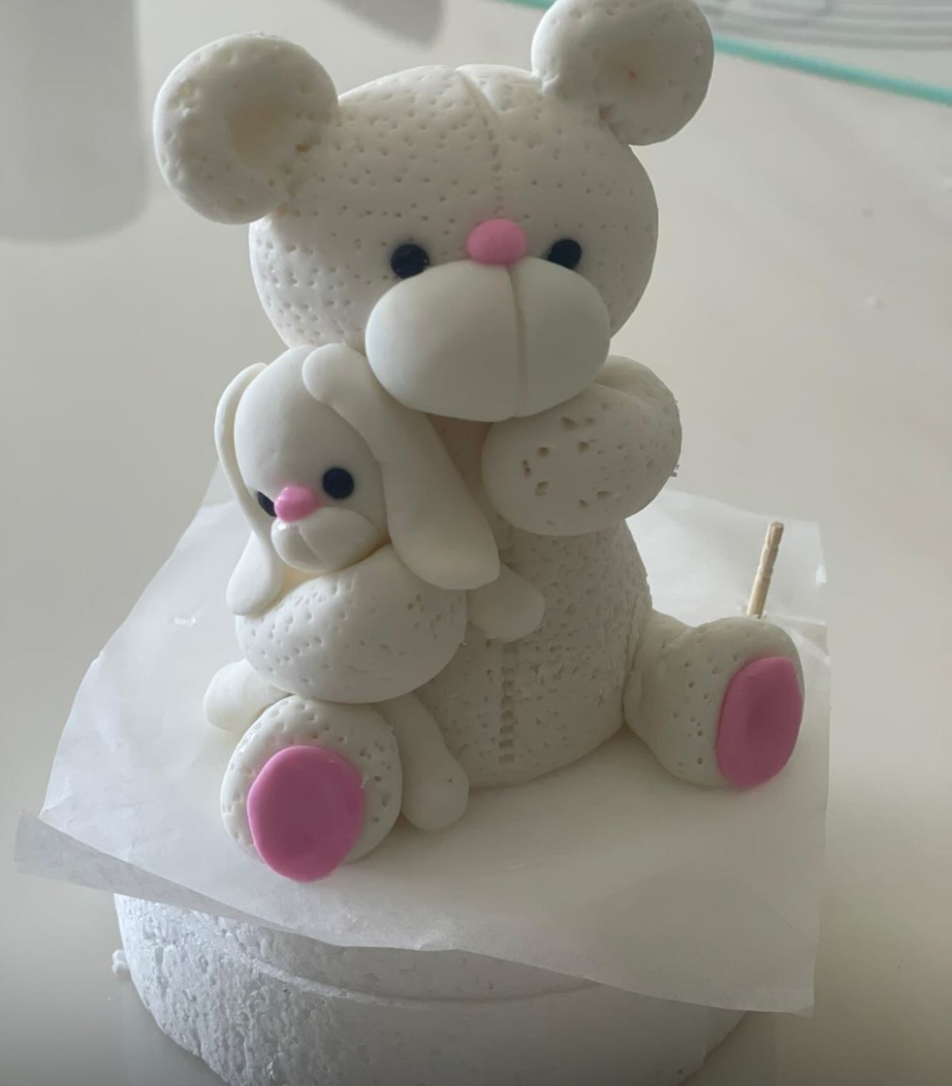 Sweet Teddy bear Cake Topper @kiyyasconfectionaries