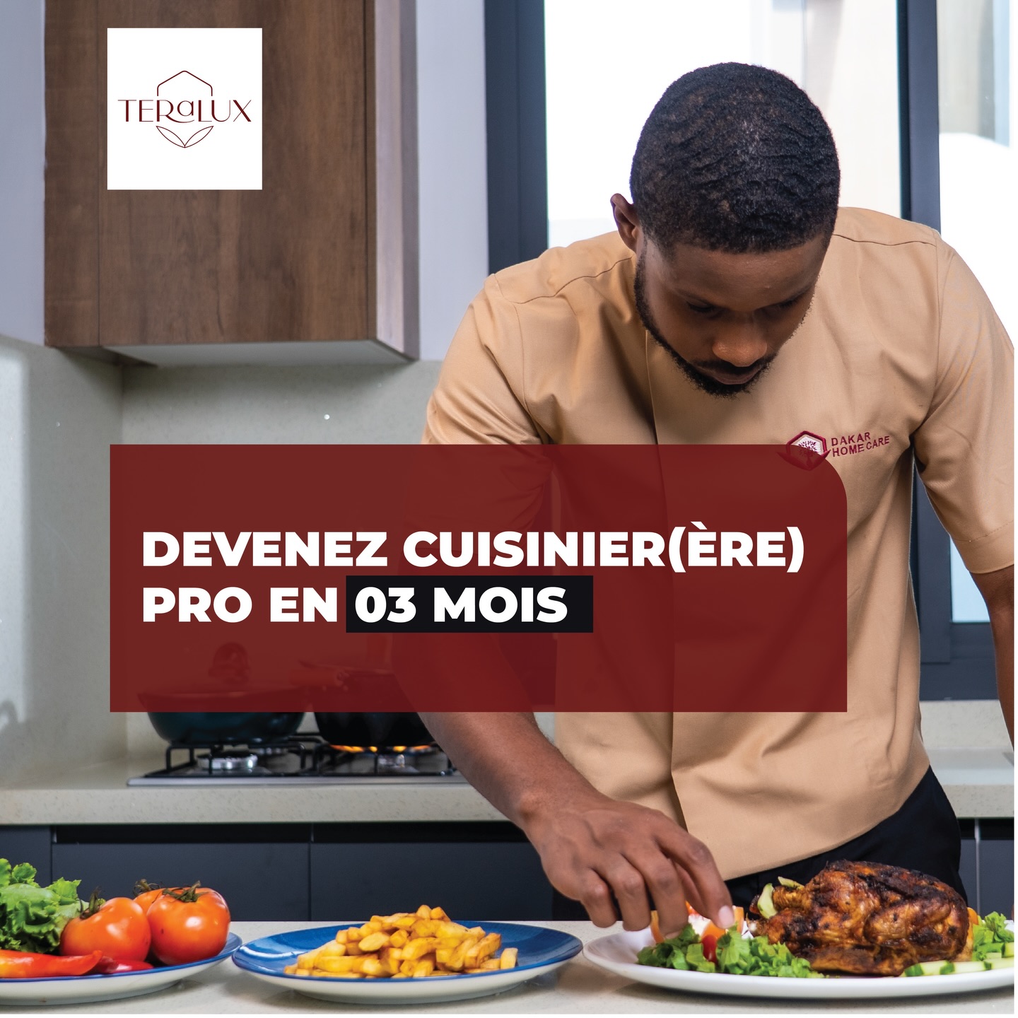 Nous avons le plaisir de partager le document de présentation de notre formation « Devenez Cuisinier(ère) Professionnel(le) en 3 mois ».
Cette formation a été conçue pour offrir une montée en compétences rapide, pratique et alignée sur les exigences actuelles du secteur culinaire.
Chez Teralux, nous mettons l’accent sur une approche professionnalisante : techniques culinaires modernes, hygiène, nutrition, créativité, organisation et immersion en milieu réel grâce à notre réseau Talenta Pro.
#Teralux #FormationProfessionnelle #Cuisine #Cuisinier #Compétences #TalentaPro #ReconversionProfessionnelle #Apprentissage #Sénégal