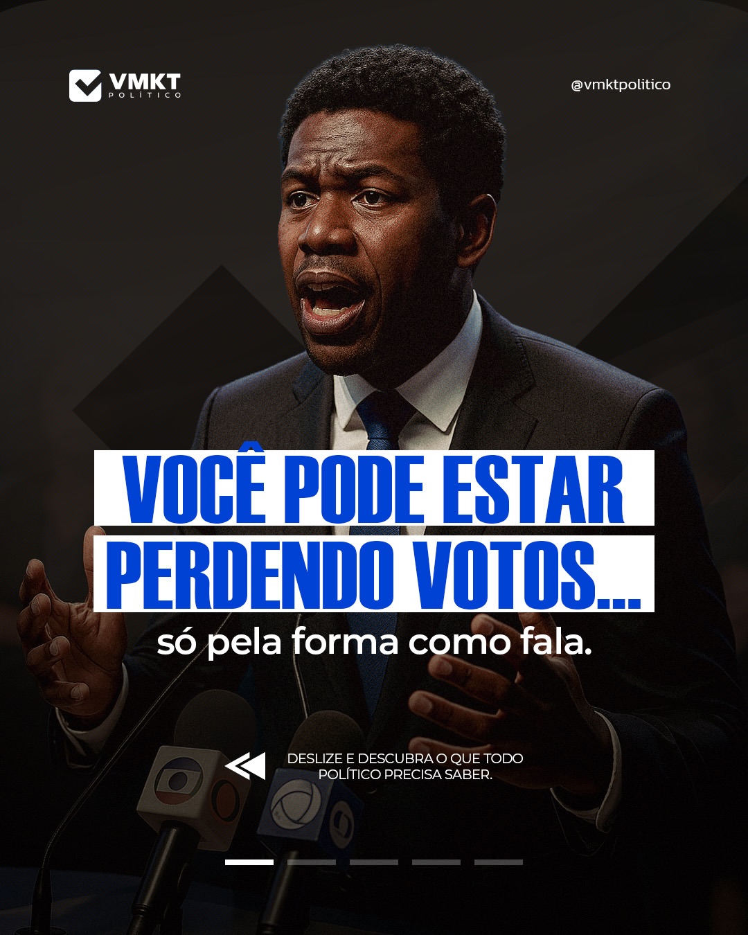 Muitos políticos acreditam que estar nas redes é o suficiente.
Mas a verdade é que o eleitor não quer ver apenas fotos, discursos e reuniões…
Ele quer se reconhecer na sua mensagem. Quer sentir que há propósito por trás das palavras.
👉 Deslize o carrossel e descubra o que todo político precisa entender para transformar presença digital em reputação real.
Na VMKT POLÍTICO, planejamos estratégias que unem posicionamento, narrativa e resultado.
Clique no link na bio e saiba mais!
#MarketingPolitico #EstrategiaEleitoral #VMKTPOLITICO #PosicionamentoDigital #CampanhaEstrategica #ComunicaçãoPolitica #ReputaçãoPolítica