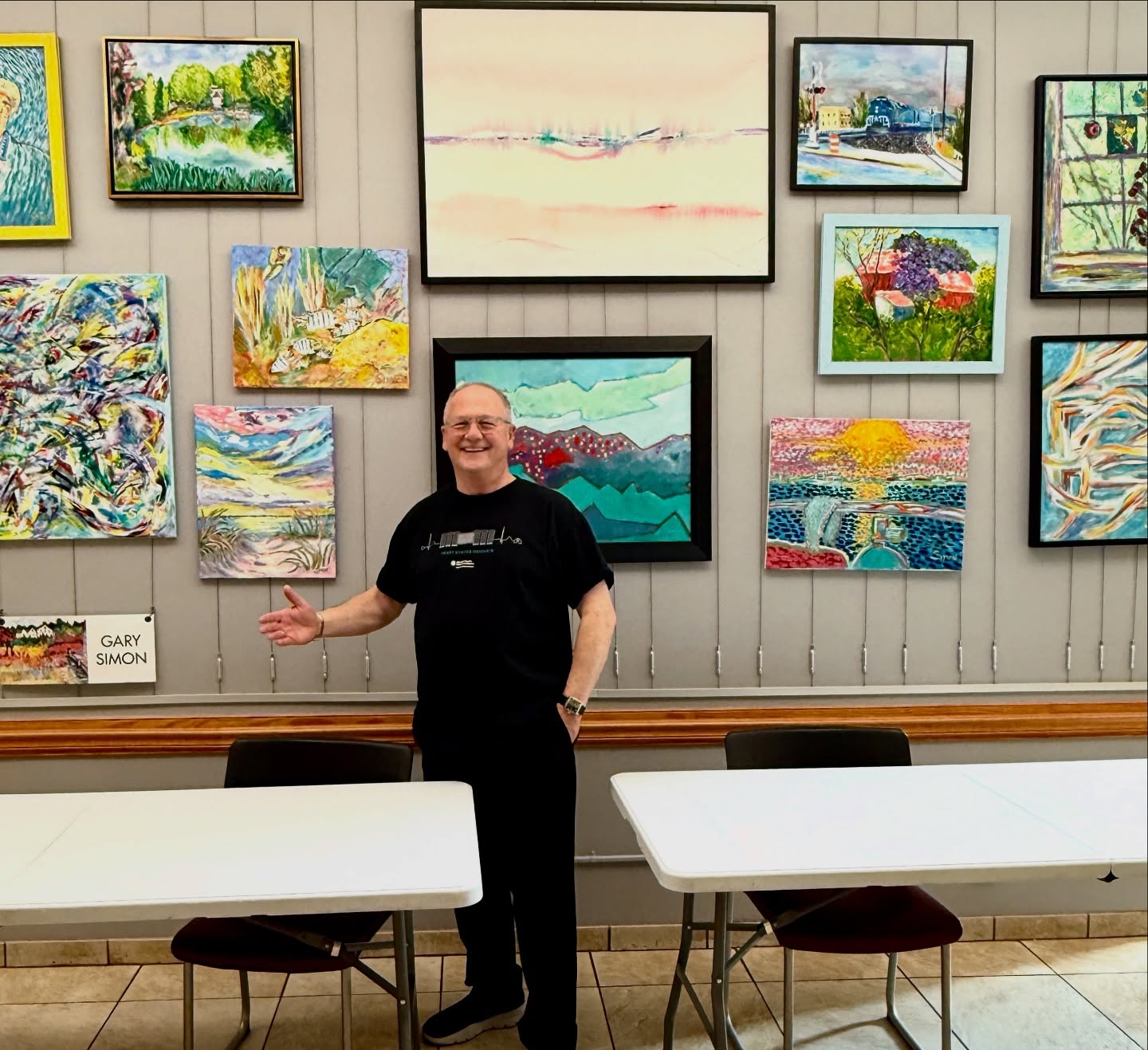 Two days left……. my art exhibit ends Nov 25th.
Thank you to the @highpointpubliclibrary for having me as this month’s featured artist, I am truly honored.
My wall of art is a show & tell of the different styles I paint, not a selling exhibit. Work from 1980-current.
My work is greatly influenced by art masters Monet, Dufy, Van Gogh, Matisse, Dali, Lichtenstein, Peter Max and Pollock.
I currently paint in oils and can be best described as Contemporary Impressionism.
Displayed are many of my earlier acrylics also.
My exhibit is downstairs on the main floor near the elevator.
Nov 15th from 10-Noon I had a meet & greet & it was fun to get the feedback. Thank you to those that stopped by.
The library is located at 901 N Main St in High Point . Hours are 9-8pm.
I also have my art at @studio136gallery at 136 Church Avenue just blocks away.
🎨
My website is www.garysimonci.com
🖼️
#artexhibit #ınstart #colour #highpointnc #oilpaintings @highpointdiscovered #acrylıcart #garysimonci @downtownhighpointnc @garysimonci #localartwork @visithighpoint #artdistrict #artistoninstagram
