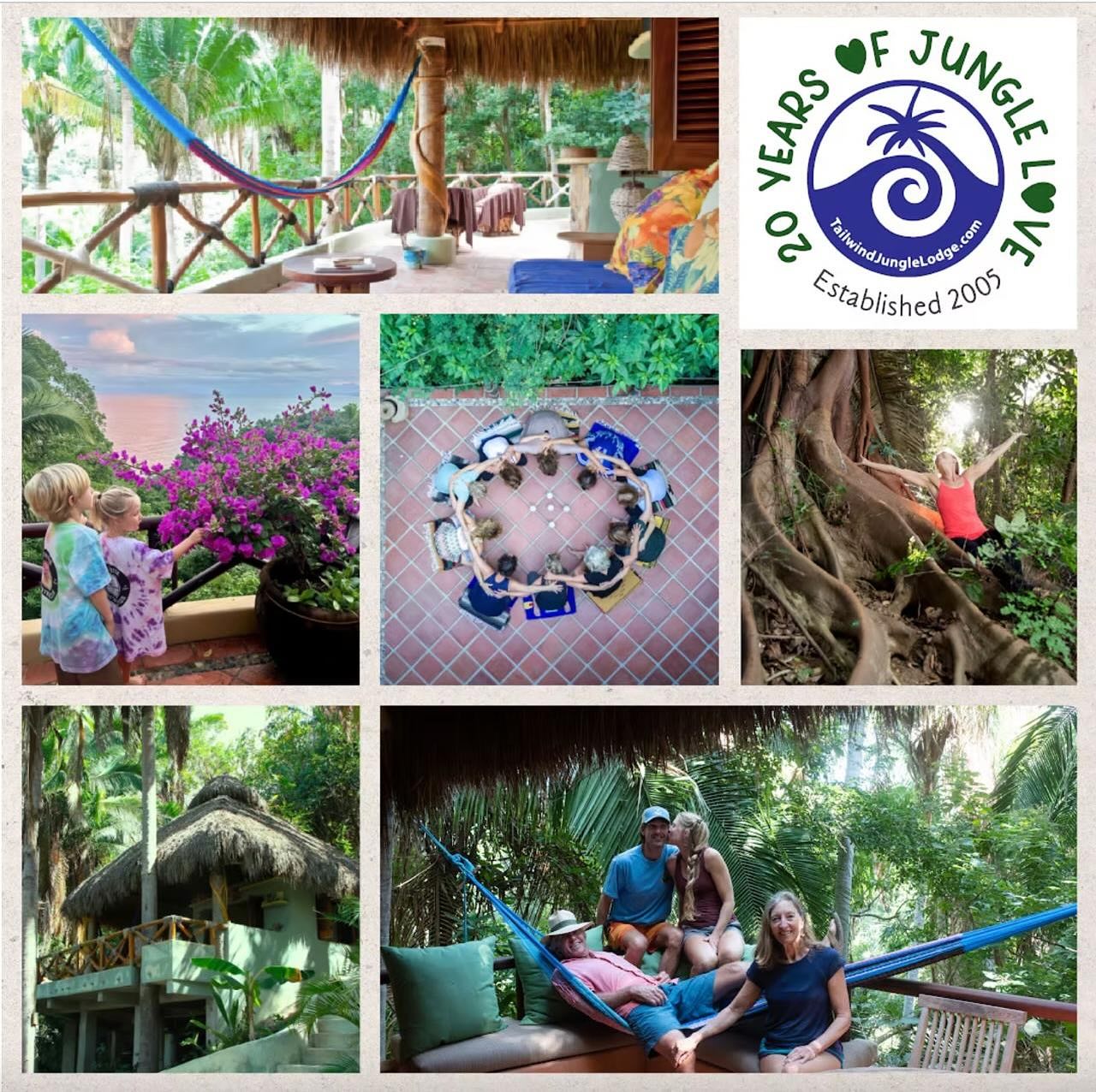 This season marks 20 years of the Tailwind Jungle Lodge — two decades of adventure, community & connection 💚. We’ve welcomed families, yogis, retreat groups & kindred spirits from around the world. Together we’ve learned, grown, laughed (often at ourselves!) and rediscovered what truly matters. To celebrate we have 20 lessons to share with you!
👇 20 Lessons from 20 Years in the Jungle 👇
No mud, no lotus. Growth can be messy — embrace it.
Hammock zone: no stresspassing. Rest is sacred.
Ride the waves of life. Flow, don’t fight the current.
Mother Nature is our greatest teacher — just slow down and listen.
Mañana. Most things can wait, and that’s okay.
Family time is precious. The jungle brings you back to what matters.
Breathe. Namaste… even when the power goes out.
The only constant is change. San Pancho evolves, the magic stays.
Solvitur ambulando. A walk through the jungle solves almost anything.
Poco a poco. Dreams are built slowly, one palm frond at a time.
Taco stands come and go. There’s always a new gem to discover.
The jungle provides — from coconuts to inspiration.
Keep your sense of humor. The geckos certainly do. 🦎
Trust the process (and the compost). Everything transforms.
Community is everything. Jungle living thrives on connection.
Wildlife should always win — we’re just visitors here.
Disconnect to reconnect. Magic appears when the screens go dark.
Adventure is a mindset. Even town runs become stories.
Let go of perfection. Nature isn’t tidy — that’s the beauty.
Gratitude grows here. Every sunrise, storm & songbird is a blessing.
Here’s to the next chapter of jungle love. 🌴💚✨
#TailwindJungleLodge #20YearsOfJungleLove #SanPanchoMexico #EcolodgeMexico #FamilyAdventureMexico #YogaRetreatMexico #SustainableTravel #JungleLife #GratitudeGrowsHere