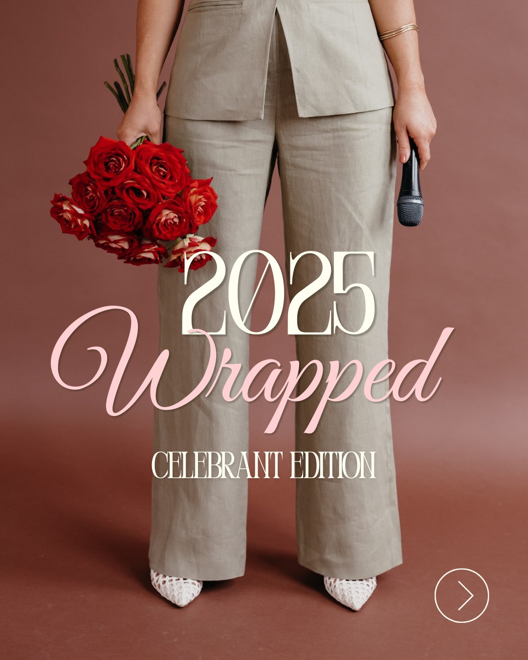 2025 has flown by and it's simply a hard year to put into words. Gratitude. Exhaustion. Hard work. Elation. Pure freakin JOY! None of them quite cover it.
Whilst I’ve had a little fun with my own celebrant wrapped, numbers are only part of the story.
What I can’t quantify are the smiles, the awe, the laughs, the wonder, the pinch me moments with friends, family and couples.
Taking the leap into full time celebrant life is one of the best decisions I’ve made to date but it’s not one I could have done without the trust and support of every couple who has booked me. My sincerest thank you 🥰
2026 is set to be an amazing year, not only because I have a line up of amazing couples and weddings, but because I get to walk the aisle towards my love, Nick. It’s almost surreal 🤍
Until then, it’s time to unplug and unwind, and to welcome the New Year with open arms.
I wish everyone a beautiful festive season ✨ Be safe, eat well, show kindness and love lots xx