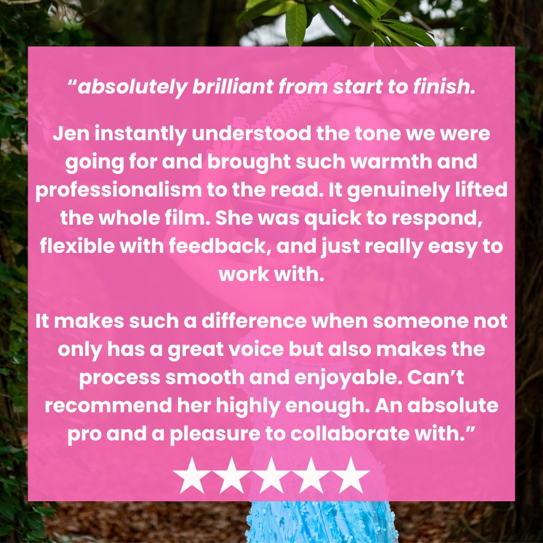 Getting this kind of feedback never gets old! Hugely grateful when clients take the time to review my work. I’m a lucky, lucky Voice Actor 🥰
#5starreview #review #voiceactor #actress