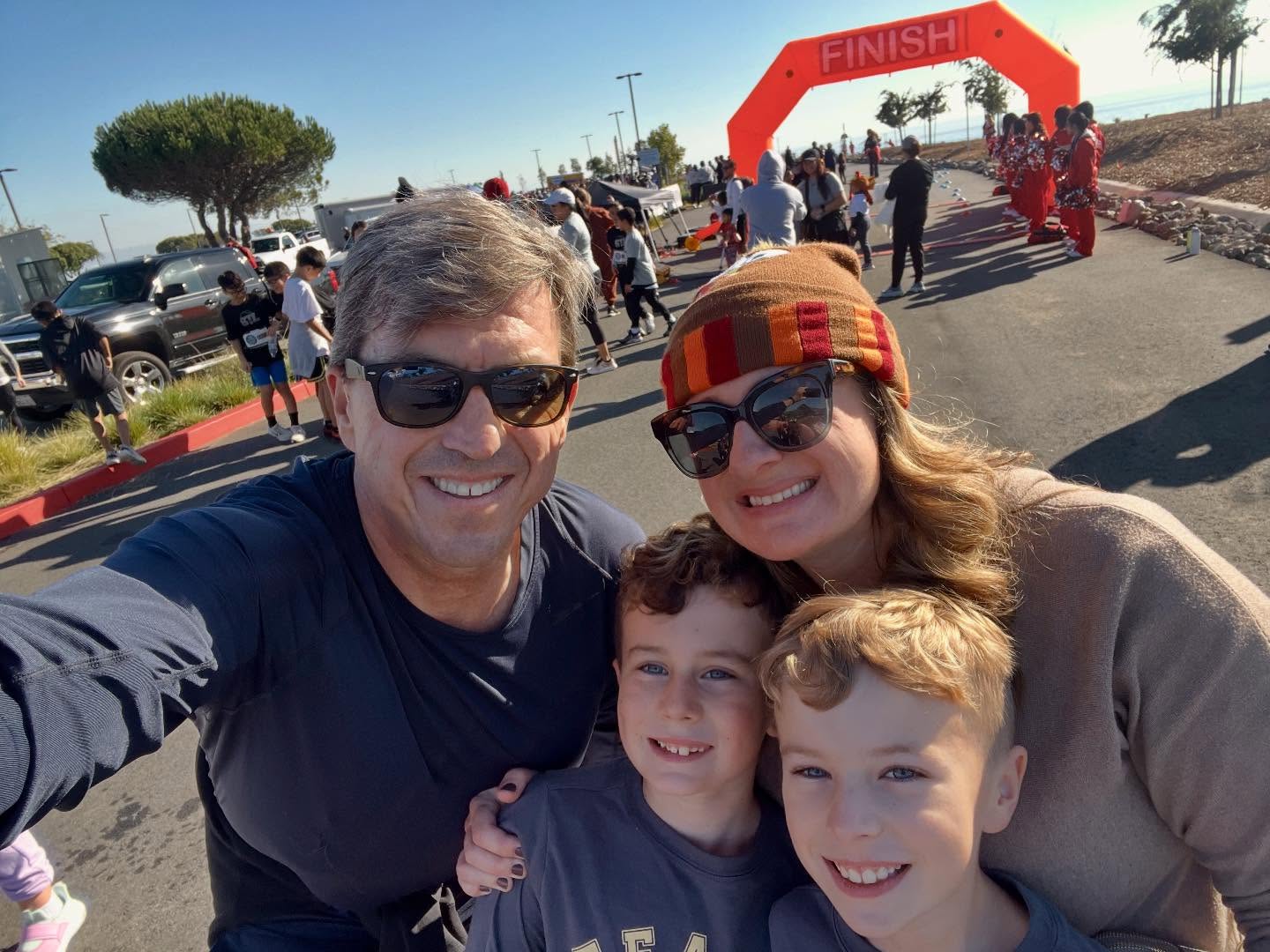 We wobbled, hobbled, then gobbled. South San Francisco Fun Run (Walk!) Thanksgiving 2025. 🦃 🏃