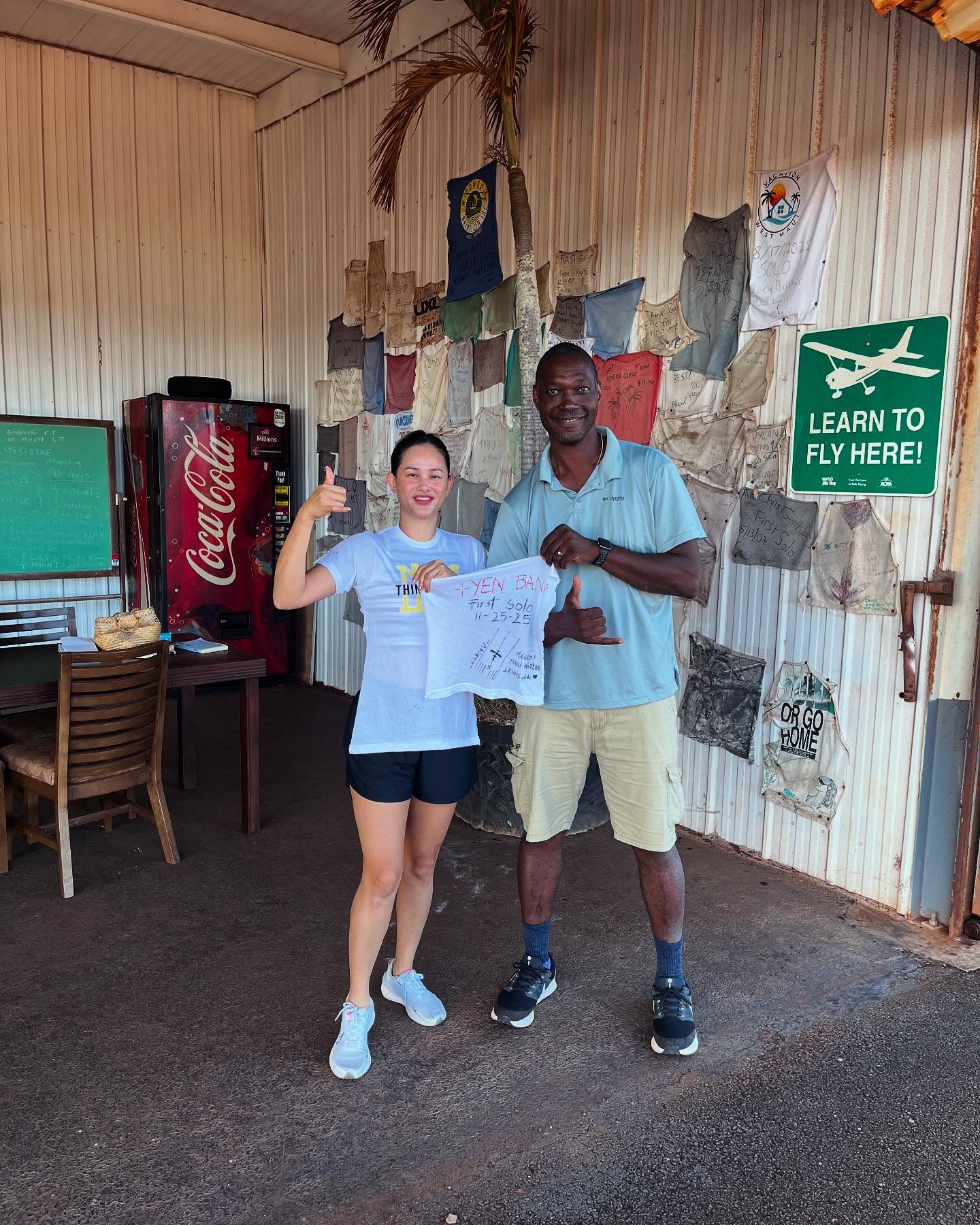 Congratulations Cindi on your first solo!! We are so proud of you 😁 #solo #studentpilotslife #mauiaviators #idratherbeflying #fyp #maui #flightschool