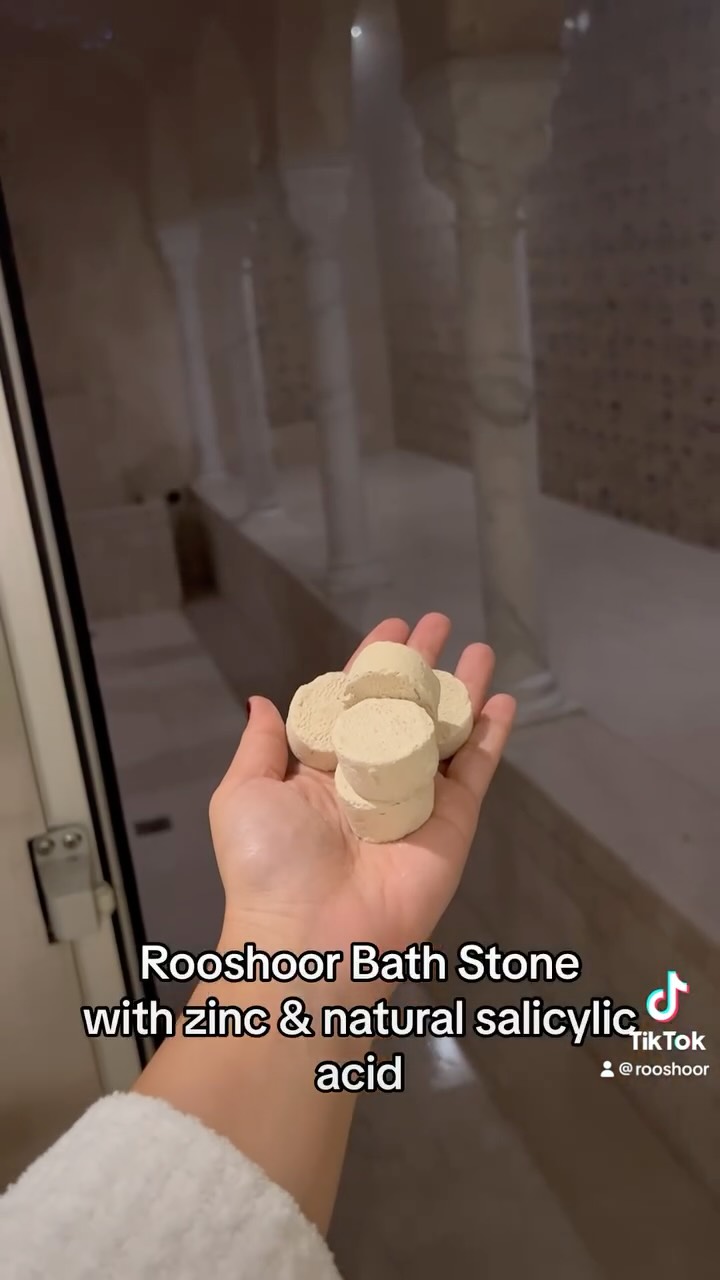 Rooshoor stone, ancient beauty secret of Persian & Turkish women is one of the oldest beauty rituals which comes from the hammam bath culture.
The Rooshoor stone, extracted from the Sefidab cave in Iran. Sefidab (meaning “white water”) is an all natural, traditional Persian cleanser used to exfoliate dead skin & expose new, soft, radiant skin instantly,
Experience natural wonders & endless benefits for the skin.
Directions: use once a week on face & body
#rooshoor #sefidab #ancientbeauty #naturalskincare #persian #ottoman #hurrem