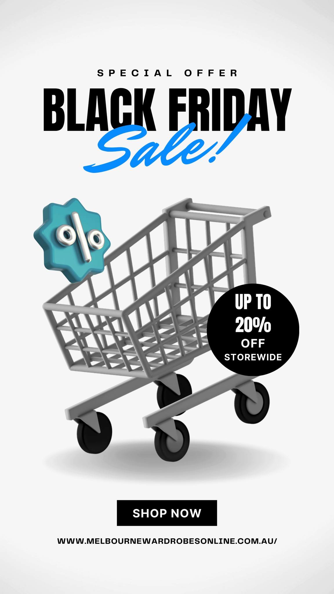 💥BIGGEST SALE OF THE YEAR!💥
Get ready to redesign your bedroom with up to 20% OFF all our unique range of wardrobe goods! Limited time only: this weekend!