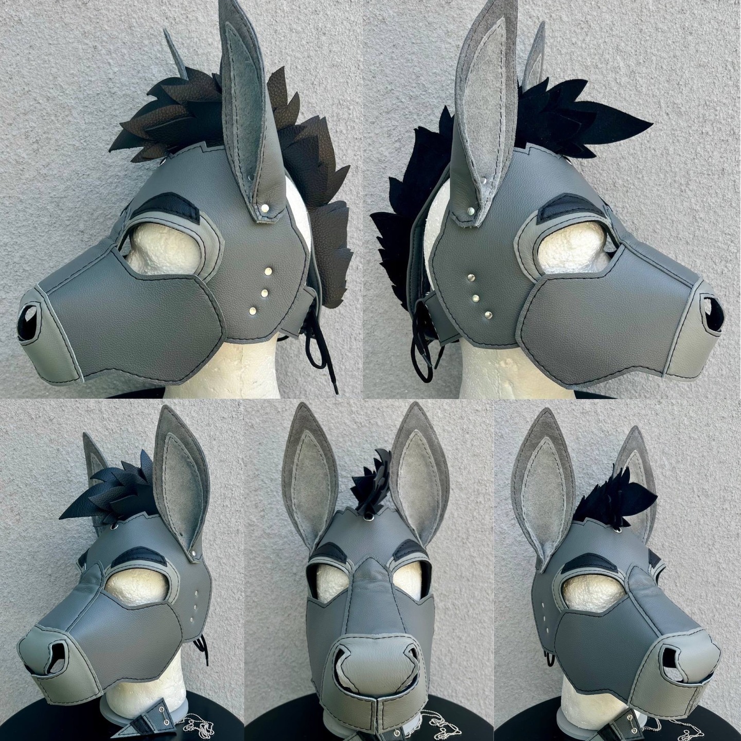 A stunning handcrafted custom Donkey hood for Leo! 🫏
www.scrapyardleather.com
#scrapyardleather #scrapyardlthr #lgbtq🌈 #lgbtq #petplay #humanpetplay #furries #furryfandom #donkey