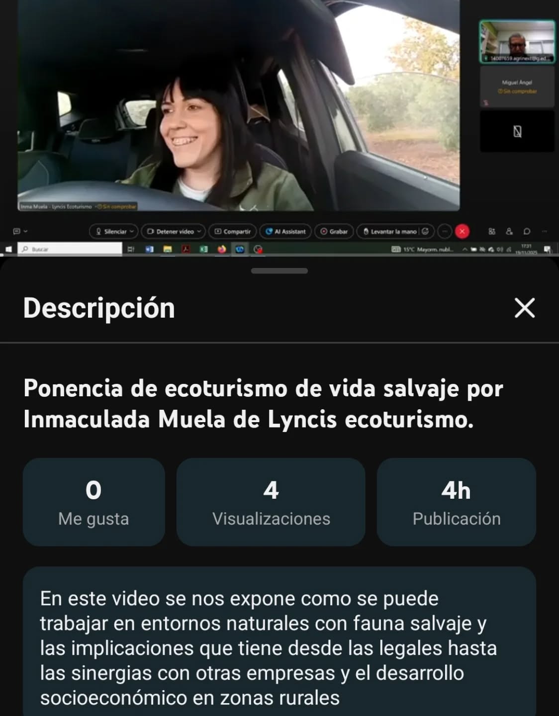 🇪🇸 Ayer participamos como ponentes en el proyecto AgriNext Incubator Hub, una iniciativa Erasmus+ que busca promover la excelencia rural a través del intercambio de competencias y un entorno de aprendizaje innovador, proporcionando un espacio común donde estudiantes, docentes, formadores, empleadores, instituciones de investigación, ONG's y otros participantes pueden intercambiar sus habilidades y competencias en agricultura multifuncional.
Durante la intervención hablamos de cómo el turismo de vida salvaje y el agroturismo pueden integrarse dentro de este modelo de agricultura multifuncional.
Estas actividades no solo aportan valor económico al territorio, sino que también favorecen la conservación de la biodiversidad, la conexión con la naturaleza y el desarrollo sostenible de las comunidades rurales.
Queremos dar las gracias a Miguel Á. Fiñana del IES Galileo Galilei de Córdoba, por confiar en nosotros y generar espacios de colaboración tan inspiradores.
Gracias por creer en un turismo más consciente, responsable y en armonía con el campo.
¡Sigamos trabajando!
🇬🇧 Yesterday, we participated as speakers in the AgriNext Incubator Hub project, an Erasmus+ initiative aimed at promoting rural excellence through the exchange of skills and an innovative learning environment. It provides a shared space where students, teachers, trainers, employers, research institutions, NGOs, and other participants can exchange their skills and competencies in multifunctional agriculture.
During our talk, we discussed how wildlife tourism and agrotourism can be integrated into this multifunctional agriculture model.
These activities not only bring economic value to the territory but also contribute to biodiversity conservation, nature connection, and the sustainable development of rural communities.
We would like to thank Miguel Á. Fiñana from IES Galileo Galilei in Córdoba for trusting us and creating such inspiring collaborative spaces.
Thank you for believing in tourism that is more conscious, responsible, and in harmony with the countryside.
Let’s keep working!