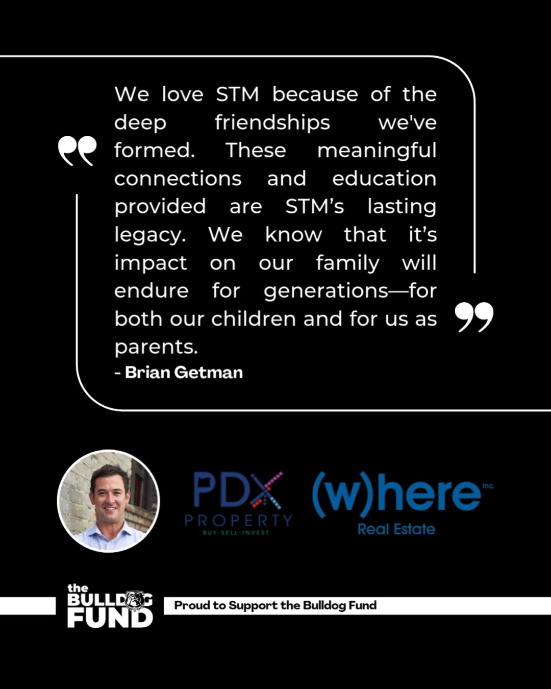 Thankful Thursday 🖤❤️
We are deeply grateful to our St. Thomas More sponsors and supporting businesses for their generosity and commitment to our community. Your partnership makes a meaningful difference in the lives of our students and strengthens our Bulldog family.
Thank you to PDX Property and Brian Getman for your continued support of STM.
“We love STM because of the deep friendships we've formed. These meaningful connections and the education provided are STM’s lasting legacy. We know its impact on our family will endure for generations—for both our children and for us as parents.”
— Brian Getman
Interested in supporting STM while promoting your business?
Becoming a Bulldog Fund sponsor is an easy, meaningful way to give back.
✔️ 100% tax deductible
✔️ Direct impact on our school community
👉 Learn more and become a sponsor:
https://stmpdx.ejoinme.org/BeASponsor
📩 bulldogfund@stmpdx.org
| 📞 Pam: 503.360.0155
#ThankfulThursday #TheBulldogFund #STM #BulldogProud #SupportLocal #CommunityStrong