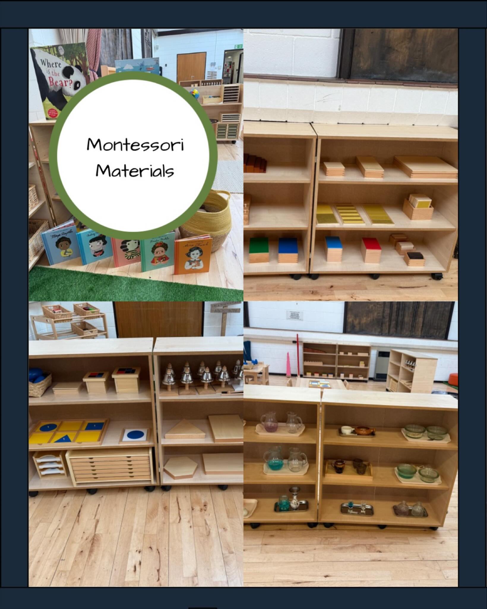 🌿 Day 3: Montessori Equipment — Purposeful Tools for Learning
Montessori materials are simple, beautiful, and intentionally designed to help children build real skills through hands-on exploration.
✨ What Makes Montessori Materials Unique
• Self-correcting: Children discover errors independently.
• Isolates one concept: Size, shape, colour, weight — one focus at a time.
• Real + natural: Wood, metal, glass — materials that invite care and respect.
• Built for repetition: Encourages deep focus and mastery.
✨ Key Material Areas
Practical Life: pouring, scooping, sweeping — supports coordination + independence.
Sensorial: pink tower, colour tablets — refines the senses and prepares for maths.
Language: sandpaper letters, object matching — builds phonics + vocabulary.
Maths: number rods, bead chains — makes quantity concrete.
Culture & Science: puzzle maps, nature trays — inspires curiosity about the world.
✨ How We Use Them at Woodland Wanderers
We offer materials based on each child’s interest and readiness, demonstrate them slowly, and ensure the environment stays orderly so children can choose independently and work with confidence.
#myddletonroad #myddletonroadmarket #palmersgreenmums #boundsgreen