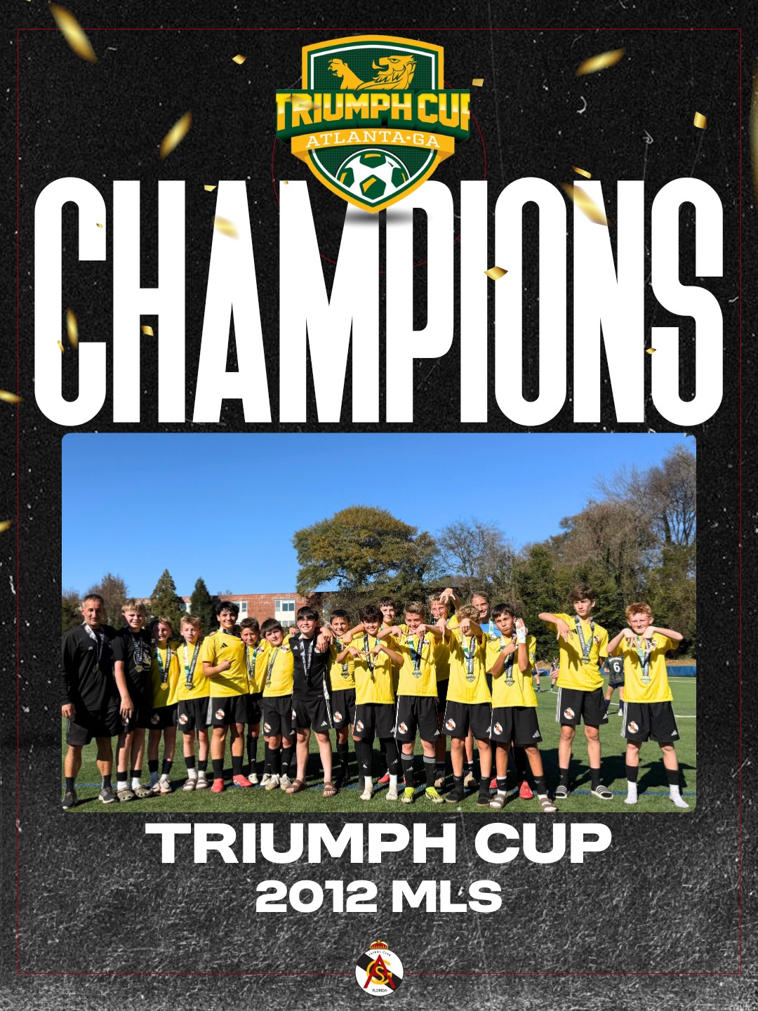 Triumph Cup ✅
We had a great weekend in ATL at the @tysasoccer Cup! We were able to test ourselves against some of the best in the region. We ended with two champions and two finalists. Well done everyone!
Champions:
2012 MLS
2014 Pre-MLS
Finalists:
2014 Pre-DPL
2012 DPL
GO ASG! More than a club.