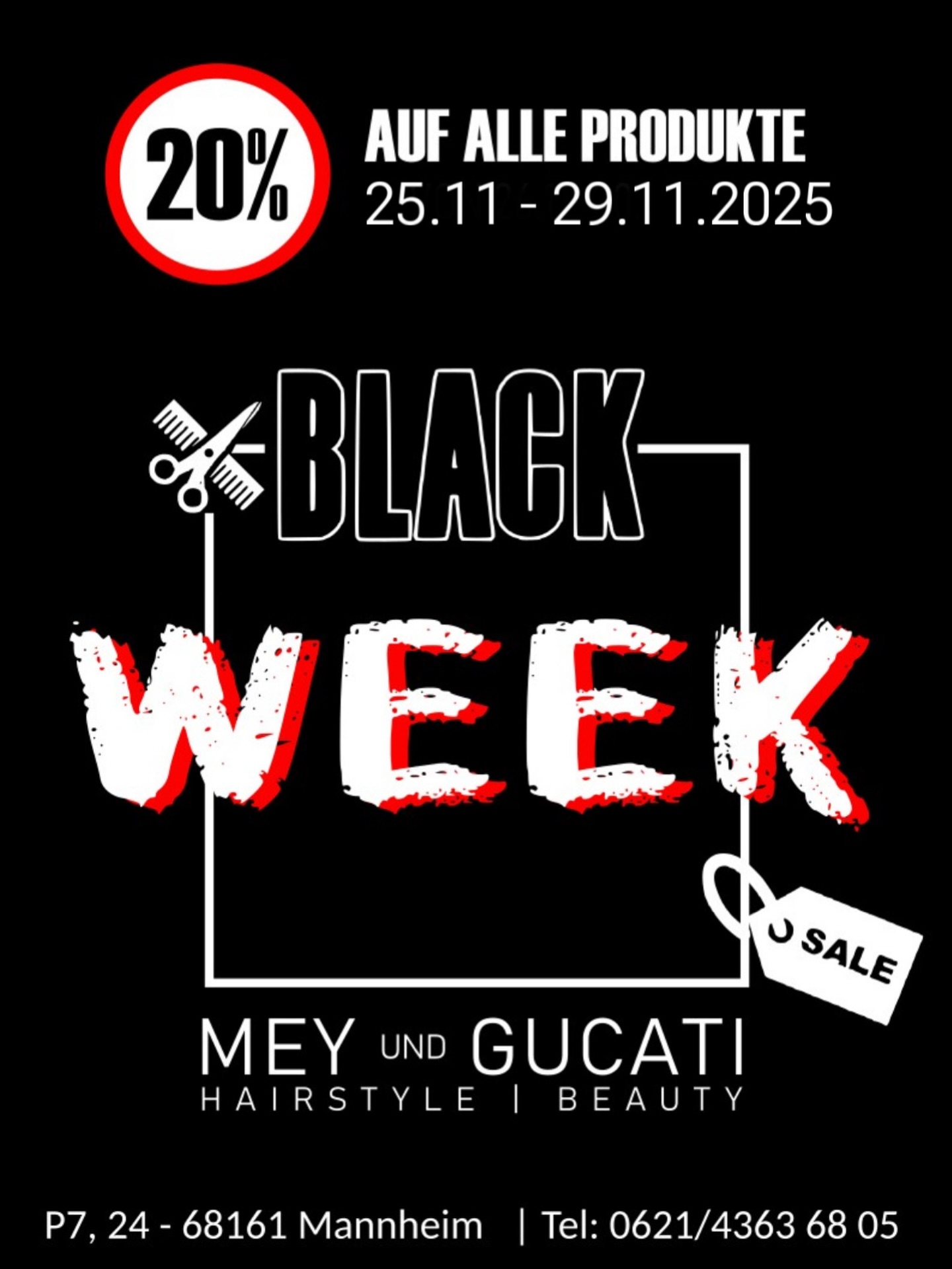 Black Week - 20% Rabatt auf das komplette Produktsortiment und Elektrogeräte von GHD
Einfach vorbei kommen :)
Marken: Olaplex, GHD, Paul Mitchell, Gentlehead, Glynt, Goldwell, Natucain #blackweek🖤 #blackweek2025
#blackfridaydeals #blackfridaysale #blackfriday #sales #rabatt #20%rabatt