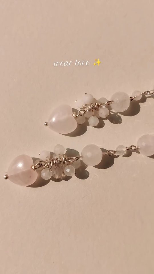 COMING SOON
these long mystical dangling earrings are all set to make their debut
It's a little bit of magic for your aura.
It's handmade with love and care.
#aurajewelry #energyjewelry #rosequartzjewelry #rosequartzearrings #handmadejewelry