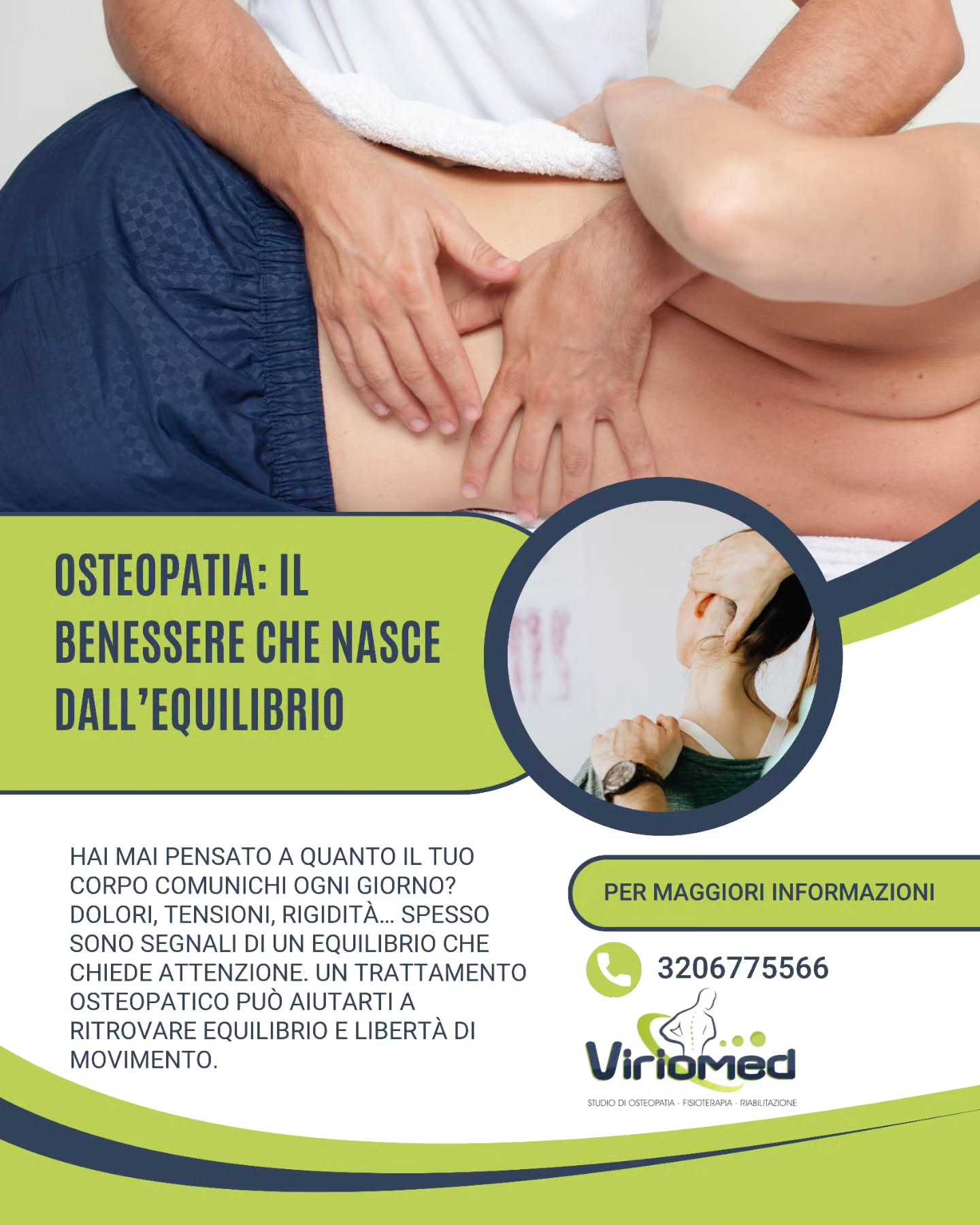 L’osteopatia aiuta a ritrovare armonia attraverso tecniche manuali delicate che migliorano mobilità, postura e qualità di vita.
💆♂️ Benefici:
• Riduzione del dolore
• Miglioramento della postura
• Maggiore mobilità
• Benessere generale
Prendersi cura di sé è il primo passo verso il cambiamento.
Prenota ora la tua sessione e riscopri il piacere di stare bene! 🌿
Viriomed
📍 Strada comunale per San Gregorio, Loc. Mannella (VV)
📞 3206775566
📧 viriomed@libero.it
🌐 www.viriomed.it
#viriomed #fisioterapia #osteopatia #riabilitazione #posturologia #terapia #tecar #fisiotone #powershape #cryotshock #ondadurto #osteopata #ginnasticaposturale #linfodrenaggio #posturale #dimagrimento #dimagrimentolocalocalizzato #rimodellamentocorpo #tonificazione #vibovalentia #calabria #sangregoriodippona #vibomarina