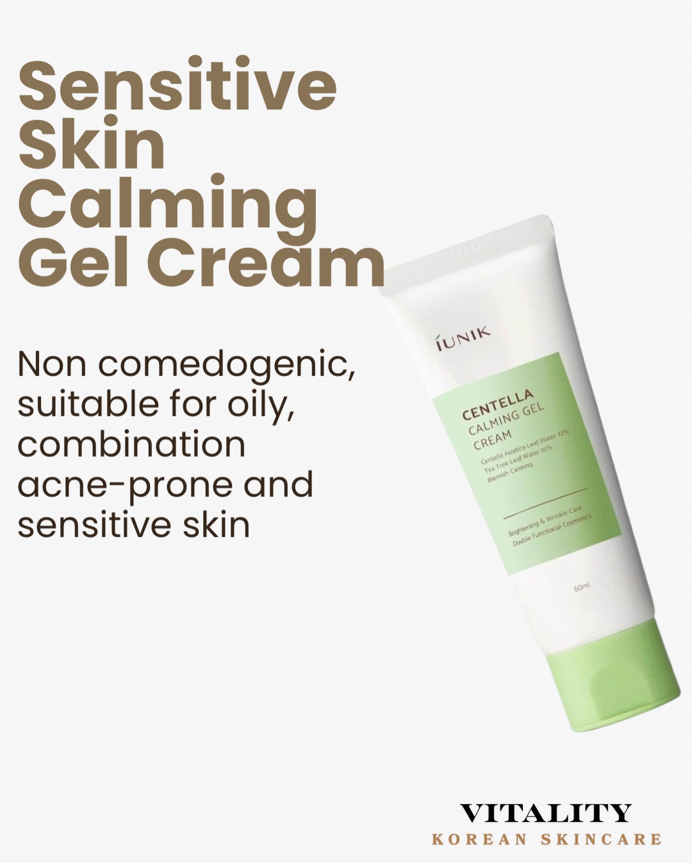 ✅ What it is & what it does
• This is a lightweight gel-cream moisturizer, not a heavy cream designed to soothe, hydrate and balance skin without feeling greasy. 
• Its key ingredients include Centella Asiatica (leaf water/extract) and Tea Tree leaf water/extract, which are known for calming irritation, reducing redness, and helping acne-prone skin. 
• It’s often described as non-comedogenic, suitable for oily / combination / acne-prone / sensitive skin, because it hydrates but doesn’t clog pores.
#SkincareAesthetic
#RoutineReady
#MinimalistSkincare
#NoMakeupSkin
#CleanBeautyLover
#GlowySkinTips
#SkinRefresh
#MySkinButBetter
#AddisAbabaBeauty
#EastAfricaSkincare
#AfricanSkinCare
#HotClimateSkin
#OilySkinSolutions
For orders +251973777077 ( Avaialbe on what's app)