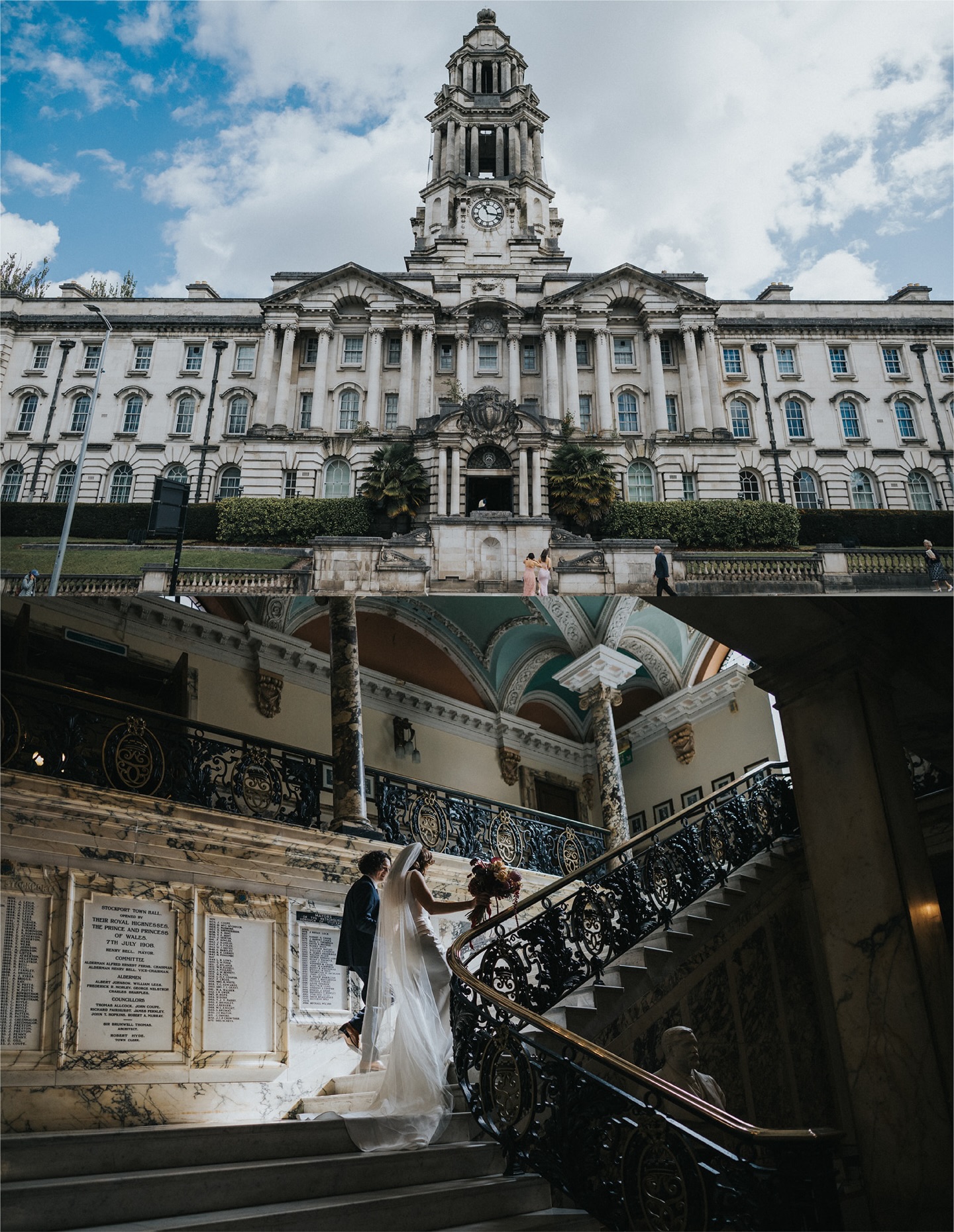 When I first met Mel and Craig I knew we would create something beautiful for their day. From invites to signage and printed fabric bows for place names we went all out. Taking Inspo from Bridgerton we put our stamp on it and created stationery bespoke to them.
With Stockport Town Hall as the backdrop for the ceremony and then on to @hydebankfarmweddings for the reception it was a corker of a day.
This wedding was a collaboration with Rosie and Stef over @untraditionalweddingstylists
Photography @dervinator