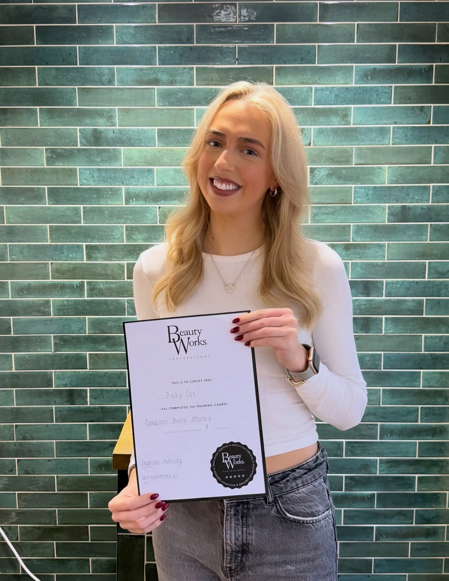 โจ Huge congratulations to @rubycoxhair ! โจ
Sheโs officially qualified in her Beauty Works extensions course and is now taking hair extension appointments! ๐โโ๏ธ๐
If youโve been dreaming of longer, fuller, or more voluminous hair, Rubyโs your girl.
๐ฉ DM to book or for a free consultation!
#kadohair #kado #sheffieldsalon #hairextensions #beautyworks #hairextensionssheffield