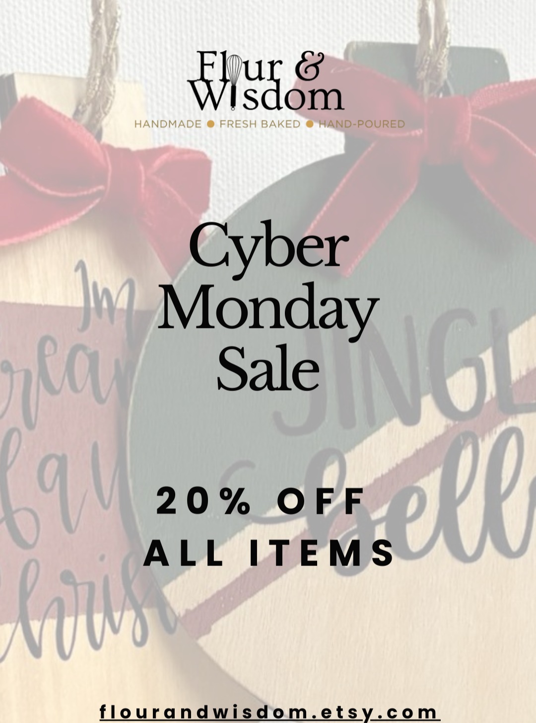 🎄 CYBER MONDAY MAGIC 🎄
20% off everything in my Flour & Wisdom Etsy shop through December 2nd!
Here's what makes these gifts different: My wreaths aren't mass-produced. They're made from trees that fell in my own Minnesota yard - oak and maple that weathered our winters and now get a second life bringing beauty to your home.
Every "Stacked with Love" figurine is hand-painted and customized for your family. Made to order, made with care.This is the perfect time to grab something truly handmade for someone you love (or yourself - no judgment here 🙋♀️).
NO CODE NEEDED!
Shop link in bio or search Flour & Wisdom on Etsy: https://flourandwisdom.etsy.com
#CyberMonday #HandmadeHoliday #MinnesotaMade #EtsyShop #SustainableCrafts #ShopSmall #HolidayGifts #flourandwisdom