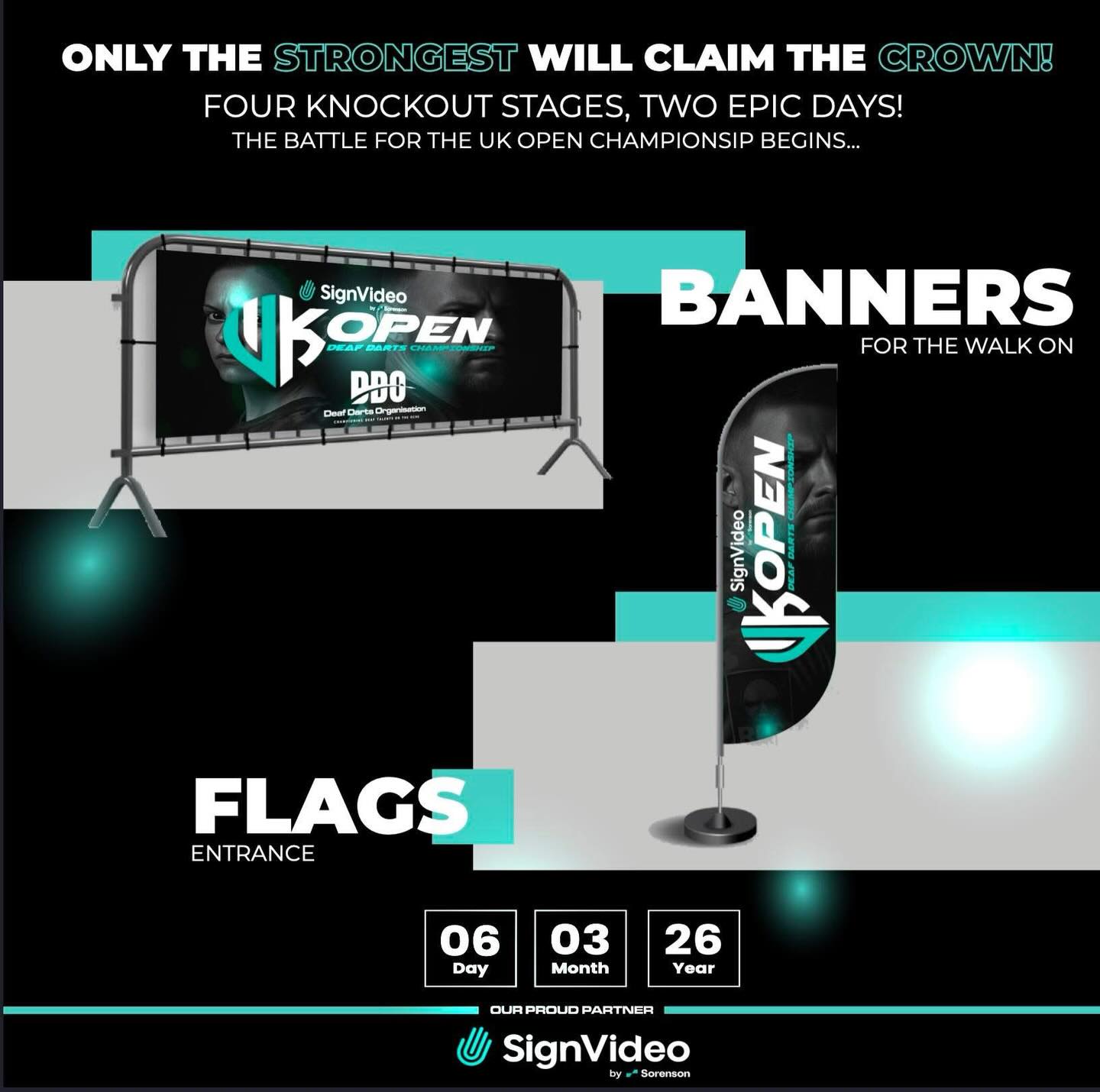 👀 Sneak Preview Time! with @signvideo
We’re excited to reveal that we are working closely with SIGNVIDEO to bring you a grand spectacular experience at the UK Open!
From enhanced accessibility to a high-quality social media streaming production… Players interviews, the feel of champions.
BIG things are coming. 🎥✨
Want to be part of the action?
Don’t forget to register your interest to play:
👉 www.deafdarts.org