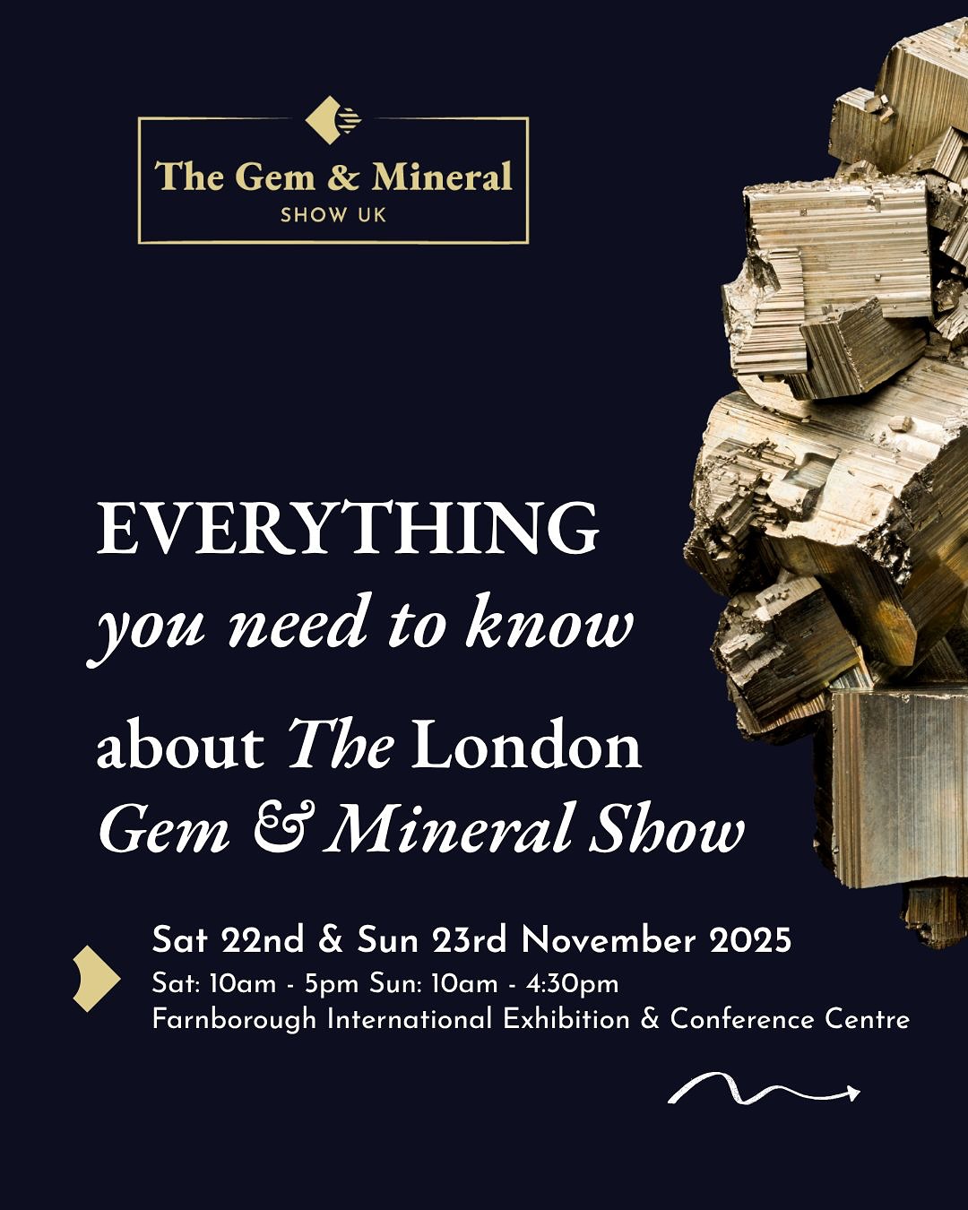 ✨ The London Gem & Mineral Show is almost here! ✨
Mark your calendars for an incredible weekend: 22nd - 23rd November 2025 at the Farnborough International Exhibition & Conference Centre.
Did you know it’s incredibly easy to get to? 🚆 Just 34 minutes by train from London Waterloo. 🚗 Only 15 minutes from the M3 (Junction 4). ✈️ Heathrow is a quick 30-minute drive away.
This is your last chance for cheaper pre-book tickets! Pre-sale ends this Friday at midnight. Secure your entry now!
➡️ Link in bio for tickets and travel info!
#londongemshow #minerals #gemstones #farnborough #ukevents #travel #lastchance #linkinbio