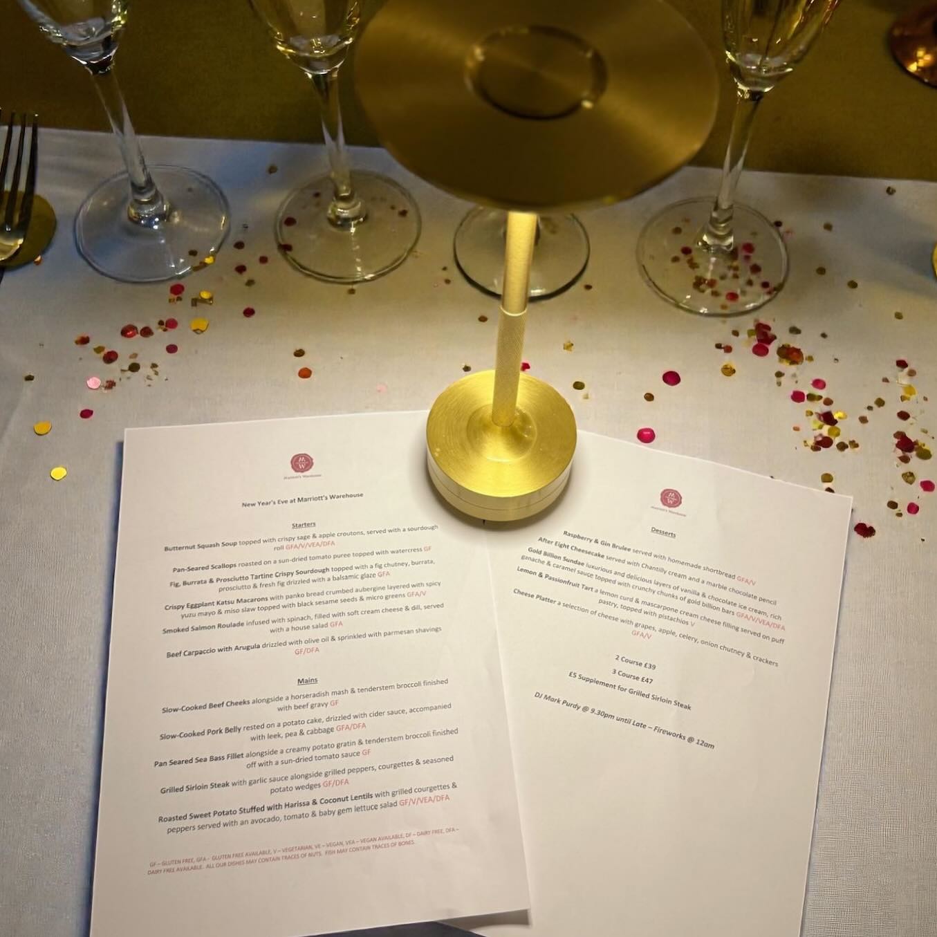 🎉✨ Ring in the New Year with us! ✨🎉
Join us for an unforgettable New Year’s Eve celebration at Marriotts Warehouse! 🎊 Indulge in our beautiful set menu, specially crafted to delight your taste buds with a variety of mouthwatering dishes. 🍽️
After dinner, the party continues with our amazing DJ @djmarkpurdy who will keep you dancing all night long! 🎶💃
As the clock strikes midnight, enjoy a dazzling fireworks display that will light up the sky and mark the beginning of a fantastic new year! 🎆
Secure your table now and let’s make this New Year’s Eve a night to remember! 🥂✨
#NewYearsEve #Celebration #SetMenu #DJParty #Fireworks #Goodbye2025 #CheersTo2026