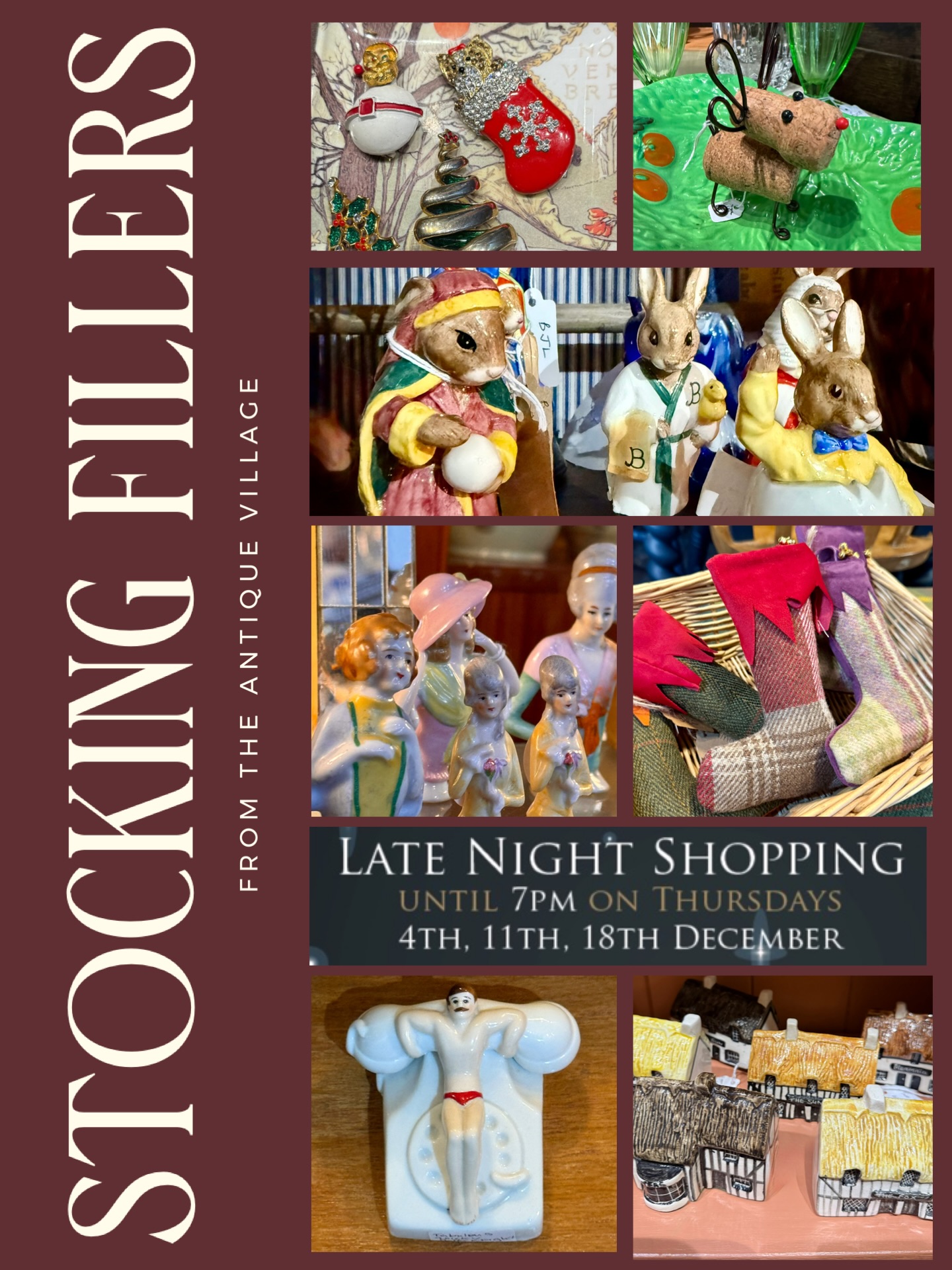 It’s the little things that make Christmas magical ✨
From little treasures to charming keepsakes, our stocking fillers are perfect for thoughtful gifting and festive surprises!
Discover your vintage treasures at
The Antique Village 🎄
🕖 Our last late night shopping evening is today!
We’re open for all your Christmas gifting plus @thedovetailcafe has mulled wine and mince pies on the menu.
www.theantiquevillage.co.uk
#stockingfillers #christmasgiftideas #christmas #decorative #christmasgifts #christmasshopping #stockingfillergifts #devon @visitdevon