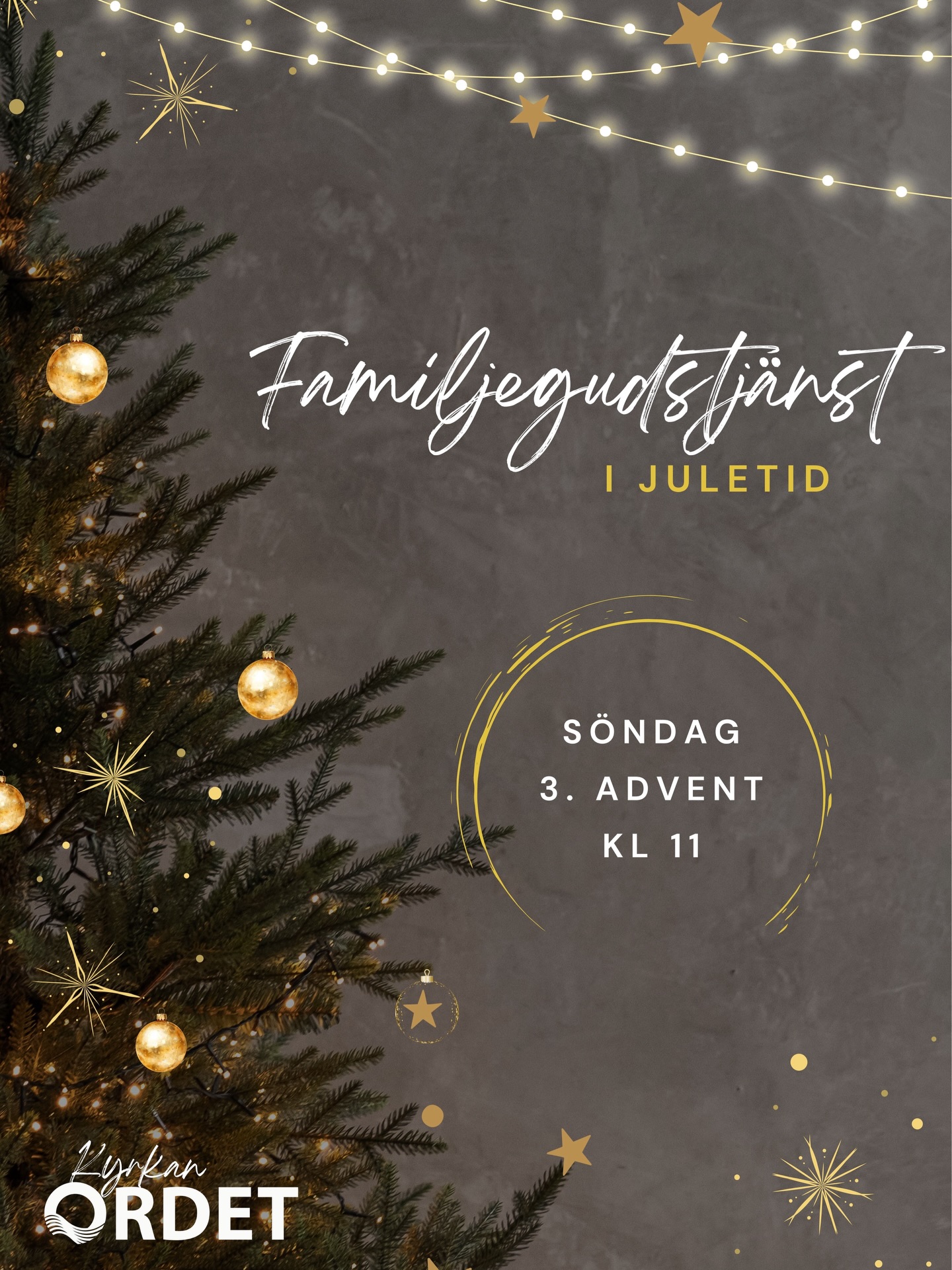 Välkommen till kyrkan Ordets familjegudstjänst i juletid - en gudstjänst där hela familjen är välkommen, stora som små.
Söndag den 3. Advent kl 11 ✨🎄