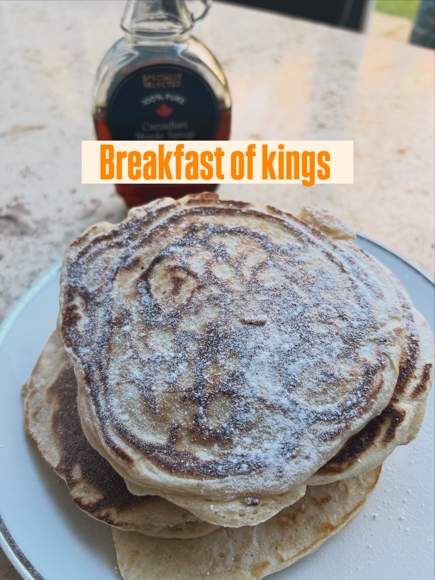 No need to make any more dough for today so I decided to make pancakes for breakfast this morning. Delicious as always!! #breakfast #dayoff #pancakesforbreakfast