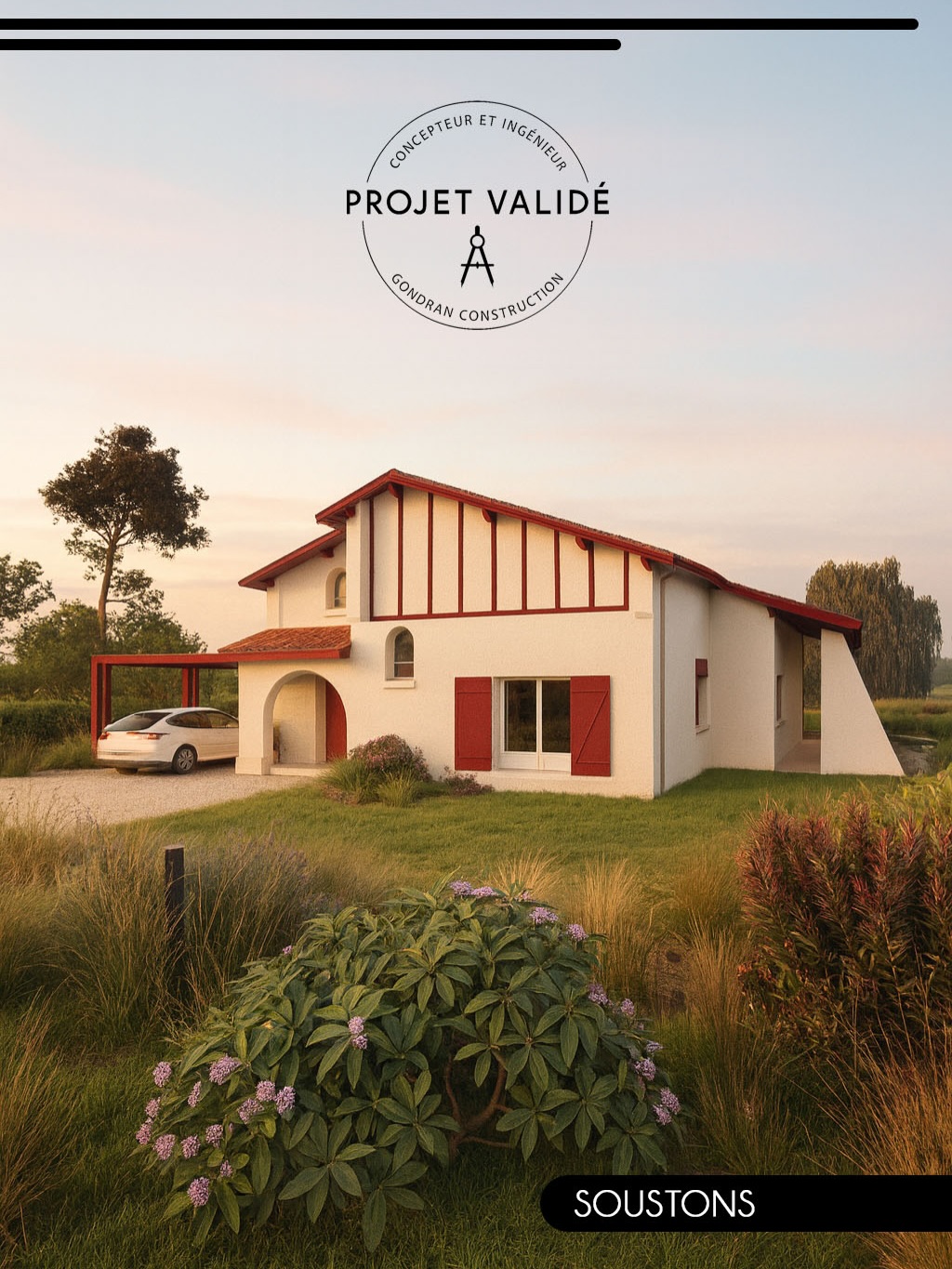 Conception et réalisation @gondran.construction
(Maçonnerie en cours de réalisation. )
Nous avons adoré dessiner ce projet dans une architecture Basco-Landaise et nous avons hâte de voir le résultat final. Merci encore à nos clients pour nous avoir confié cette réalisation.
#architecture #maisonindividuelle #conception #realisation #projetmaison
#architecturefrancaise #constructionmaison #maisoncontemporaine #hossegor #capbreton #seignosse #soustons #landes #archilover #architecturephotography #architect
#architecturedinterieur #maitredoeuvre #teamgondran