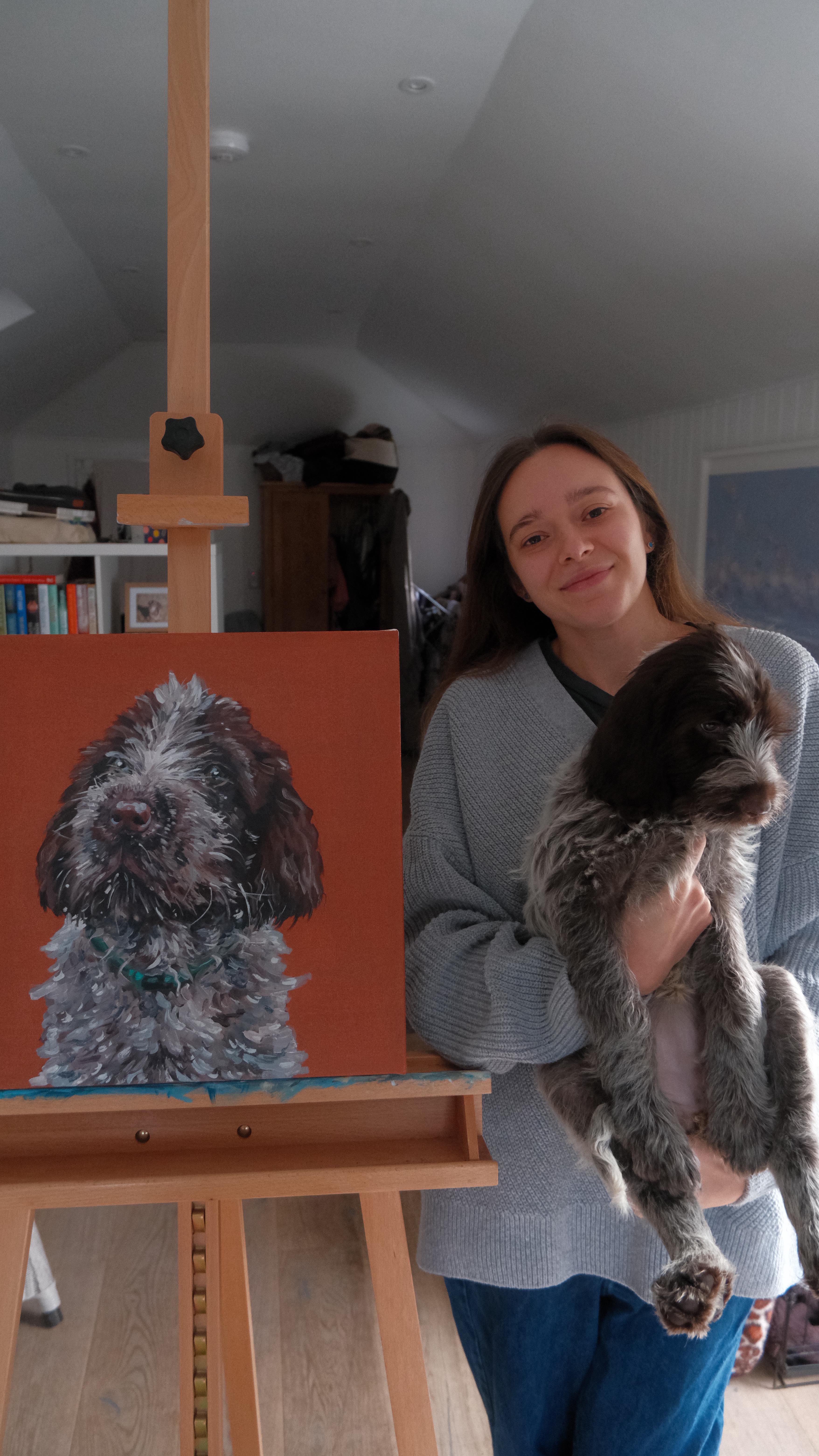 The first of many oil paintings of Bramble ๐พ
#oil #oilpaint #oilpainting #oilpainter #canvas #canvaspainting #dogpainting #dogportrait #cornwall #puppy #puppylife #korthalsgriffon #korthalsgriffonpuppy #wirehairedpointinggriffon #wirehairedpointinggriffonpuppy #dog #doglife #cornwall #cornishart #foryou #fyp
