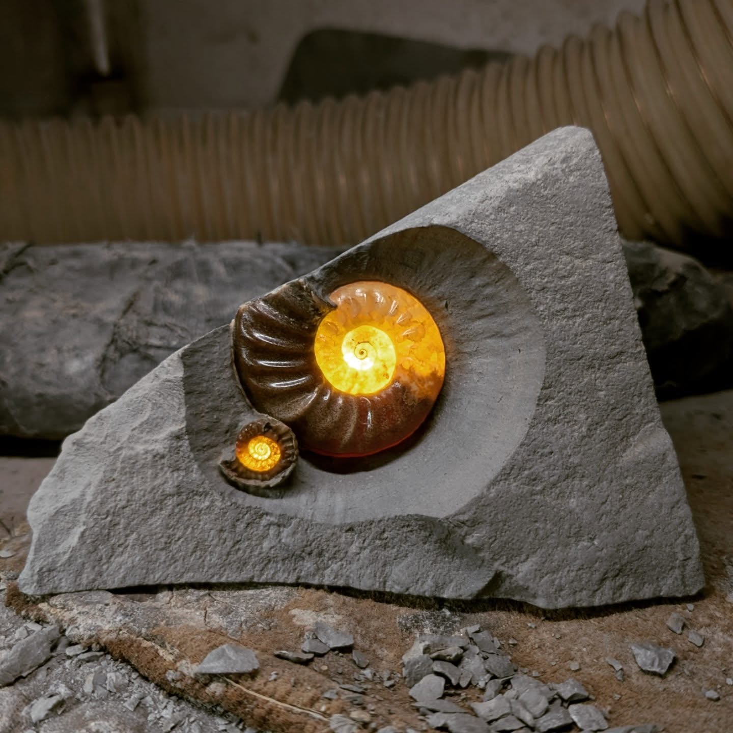 Asteroceras are one of the most sought after fossils on Charmouth beach by collectors due to the colourful calcite hiding underneath their shells. (I wish I could find more of them!)
This can be particularly stunning when you take off the back of the rock entombing the fossil to show the translucency of that calcite by shining a light from the back :)
Its been quite some time since the last one but it's finally time - I'll be updating my website with lots of new pieces from Charmouth and Lyme Regis this coming Sunday the 7th of December at 10am GMT :)
#ammonite #fossil #charmouthbeach #charmouth #asteroceras #calcite #translucent #fossilhunting #fossilpreparation #prehistoric #palaeontology #ancient #marinelife #naturalhistory #museum #jurassic #jurassiccoast #uk #lymeregis #curio #science #nature #nodule #limestone #translucent #golden #yellow