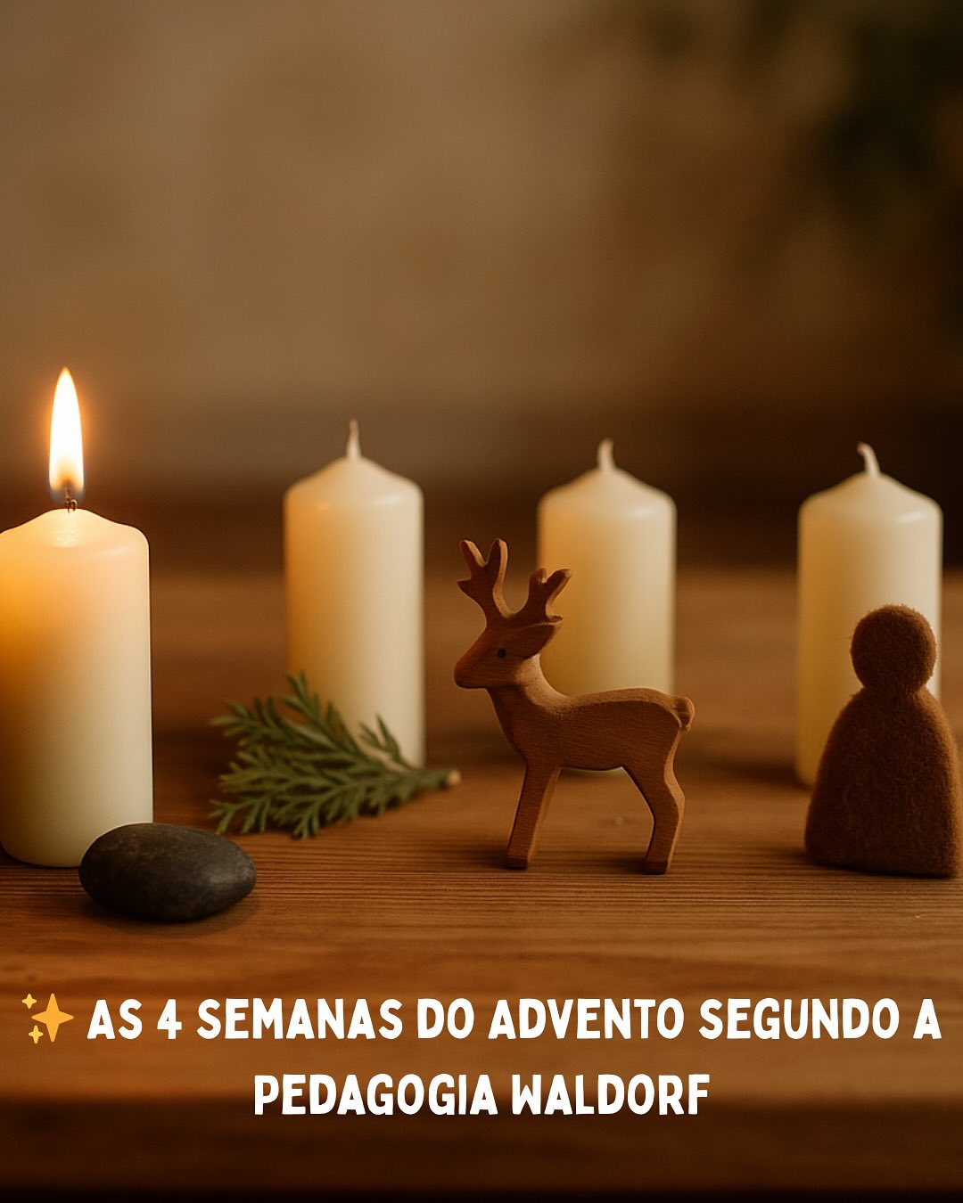 Do silêncio da pedra ao calor do coração.
Da matéria densa à luz consciente.
O Advento Waldorf não é uma contagem de dias,
é um caminho de transformação interior.
Quatro semanas.
Quatro reinos da natureza.
Uma jornada da terra à alma.
🪨 Mineral → encontrar base
🌿 Vegetal → cultivar paciência
🦌 Animal → despertar o sentir
👤 Humano → nascer a luz interior
Na Antroposofia, cada reino representa uma etapa da evolução da consciência.
E nós podemos viver este caminho: com as crianças, com a família, connosco mesmas.
Não é só decoração.
É pedagogia vivida.
É ritual que transforma.
📌Guarda este carrossel e acompanha semana a semana.
⏰Continua domingo dia 7!