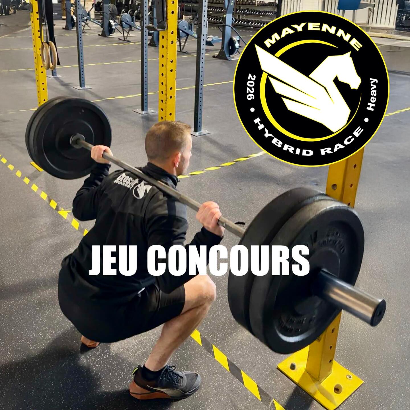 🎉 JEU CONCOURS – 2 PLACES À GAGNER POUR LA MAYENNE HYBRID RACE ! 🎉 dimanche 8 Février
Envie de te challenger sur la Course mêlée à la Force ?
On t’offre la chance de remporter ta places et celle de ton partenaire pour la Mayenne Hybrid Race « Heavy » 2026 ! 🔥
Pour participer :
1️⃣ Tague au moins 3 amis qui seraient prêts à relever la course avec toi 💪
2️⃣ Abonne-toi à @crossfitmayenne
3️⃣ Partage en Story
C’est tout. Simple, rapide, efficace. 👌
📅 Le jeu concours commence aujourd’hui
⏳ Fin des participations : lundi 15 décembre à minuit
🏆 Le gagnant sera tiré au sort et contacté dès mardi 16 (catégorie au choix)
Bonne chance à tous ! 🔥🏋️♂️🏃♀️