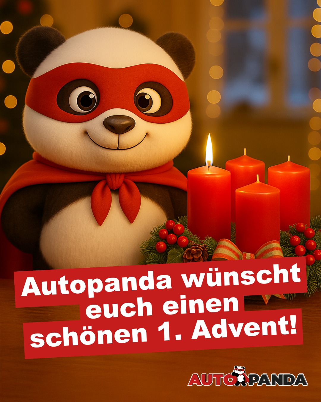 Autopanda wünscht euch allen einen schönen ersten Advent und eine besinnliche Weihnachtszeit! 🕯️🎄