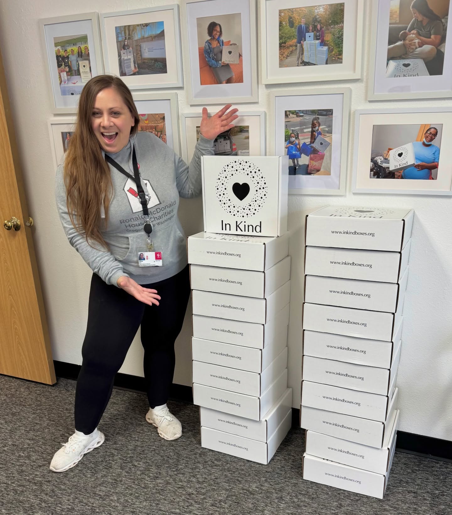 Our final donation of gift boxes to Ronald McDonald House in Portland for 2026, picked up by the fabulous Alina!
This donation of gift boxes was brought to us by the amazing Sherwood mamas who donated to In Kind Boxes during the annual PJ party fundraiser at @503uncorked hosted by @mariebrealty and @abigailhawk with a special raffle prize offered from Kendra at @vibrant_wellness_aesthetics 💝🥳🙌
We are so grateful to have a village who understands the importance of lifting others during such an important time in life. 💞
#bethevillage #nicusupport #inkindboxes