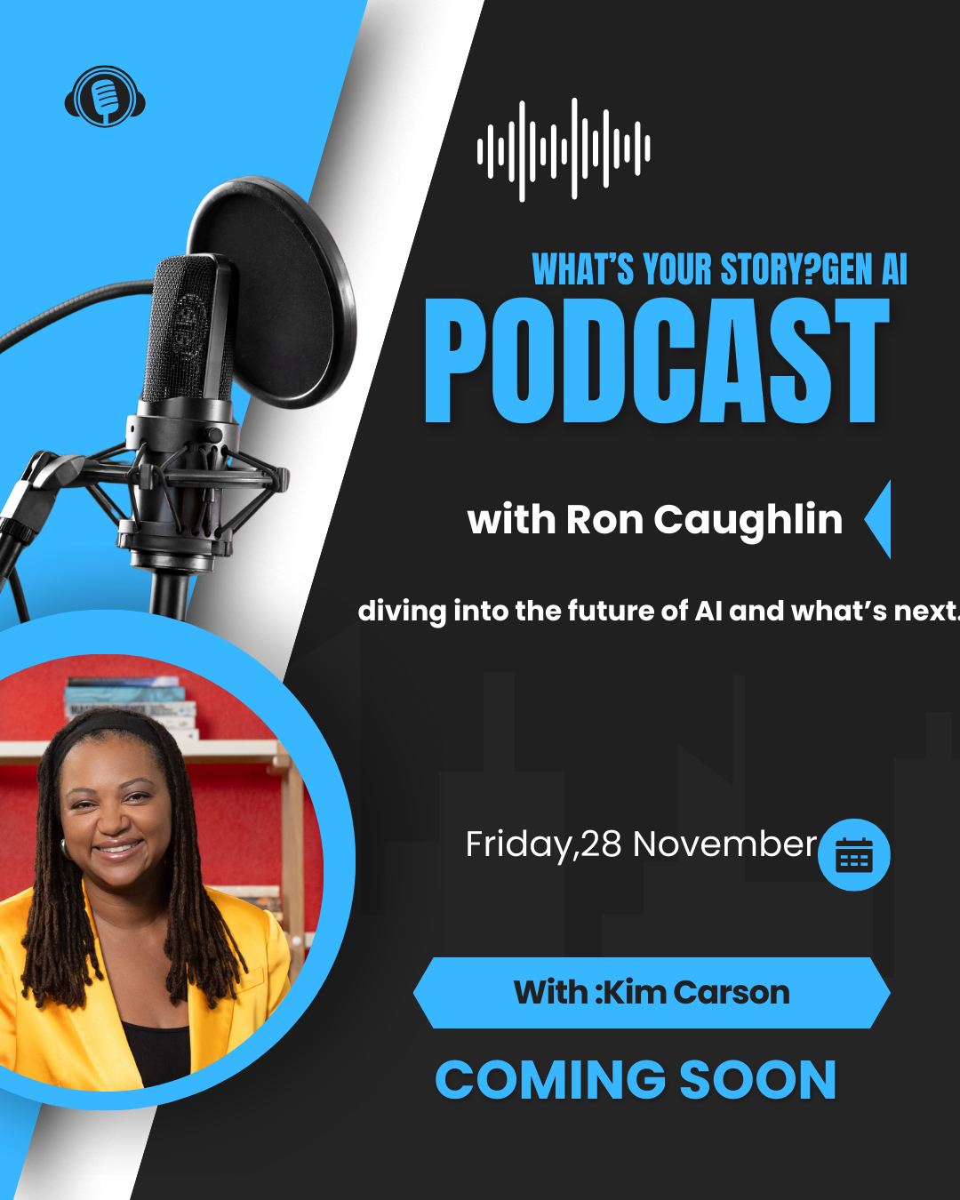Meet Kim Carson — this week’s podcast guest diving into how AI is changing the world, what’s coming next, and why humans will always be irreplaceable. 🤖✨
Full episode drops this Friday on YouTube, Spotify, and Apple Podcasts. Stay tuned! 🎙🔥
✨ Instagram: @brandedstories.ca
🌐 Website: www.brandedstories.org
#WhatsYourStoryPodcast #GenAIPodcast #KimCarson #AIandHumanity #FutureOfAI #AIEvolution #TechTalk #DigitalInnovation #PodcastTeaser #ComingFriday #TorontoPodcasts #BRANDEd #ContentCreators #ListenIn #AIConversation