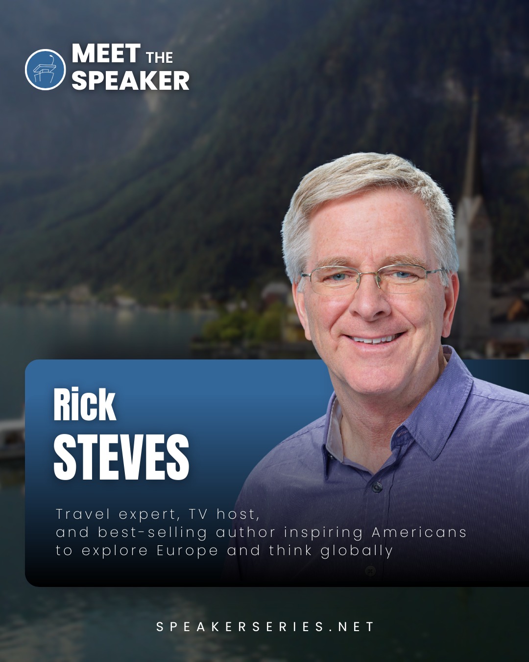 Meet our next speaker: Rick Steves.
As a TV host, best-selling author, and founder of Rick Steves’ Europe, he’s spent 40+ years helping travelers explore with purpose. This December, he brings that same blend of insight and storytelling to the MPSF stage.
Marin | December 1st
Oakland | December 2nd (tickets available at speakerseries.net*)
Peninsula | December 3rd
*Sold as a series only.