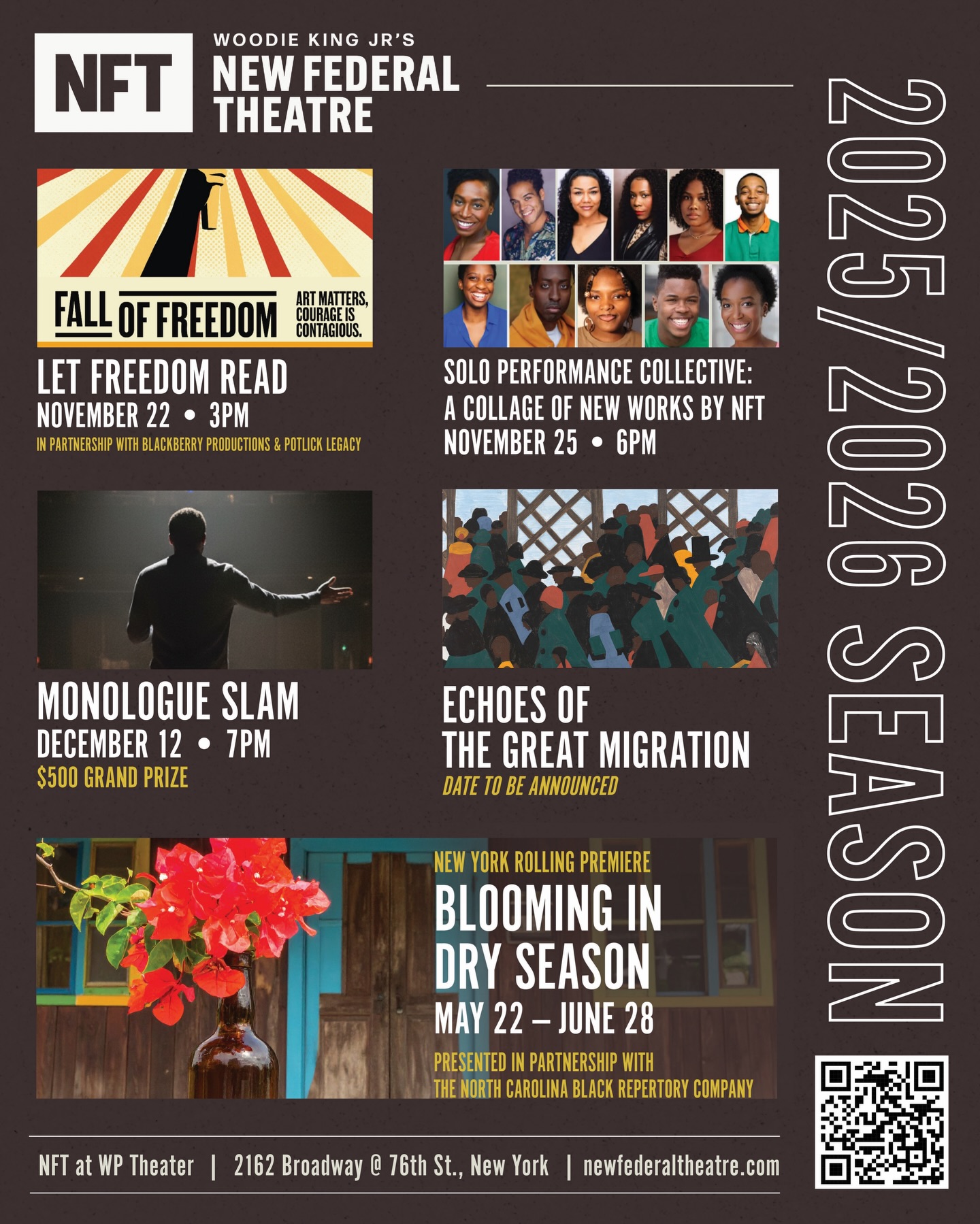 The first event of our winter season starts today!
LET FREEDOM READ!
A reading of banned American Literary works featuring Portia, Pascal Armand, Stephanie Barry, Tina Fabrique, Huling Foster, John Martin Green, Russell G. Jones, Rhonda McLean Nur, and Craig Williams.
Pay what you can at the door!