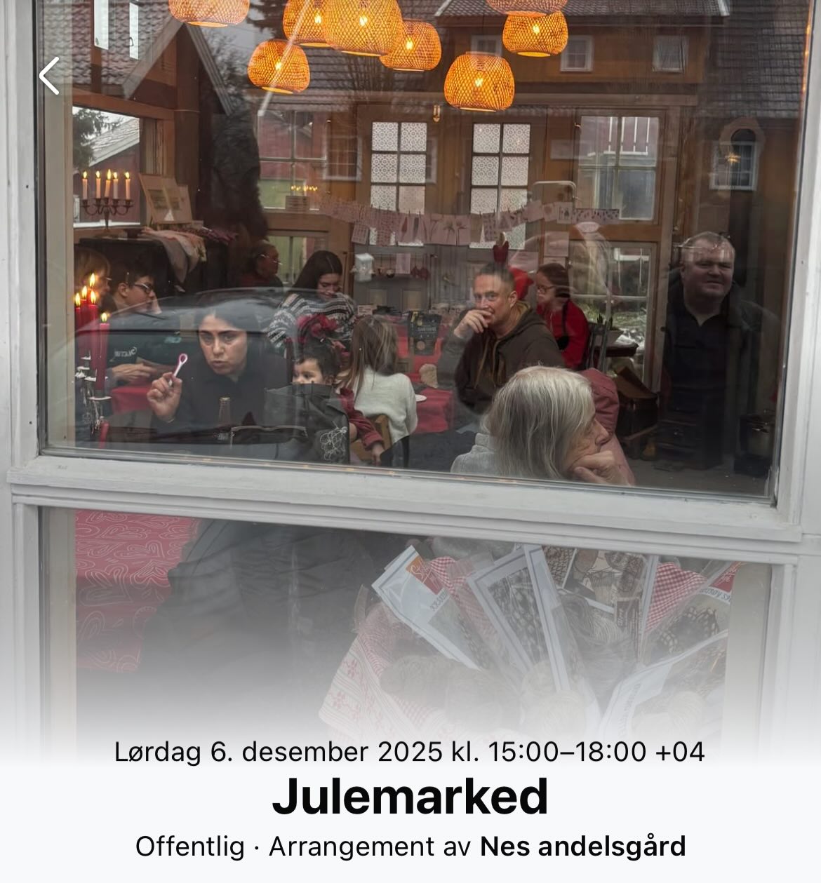 Julemarked på Nes Andelsgård lørdag 06.12., kl. 12-15. Jeg still ut. Vi sees.