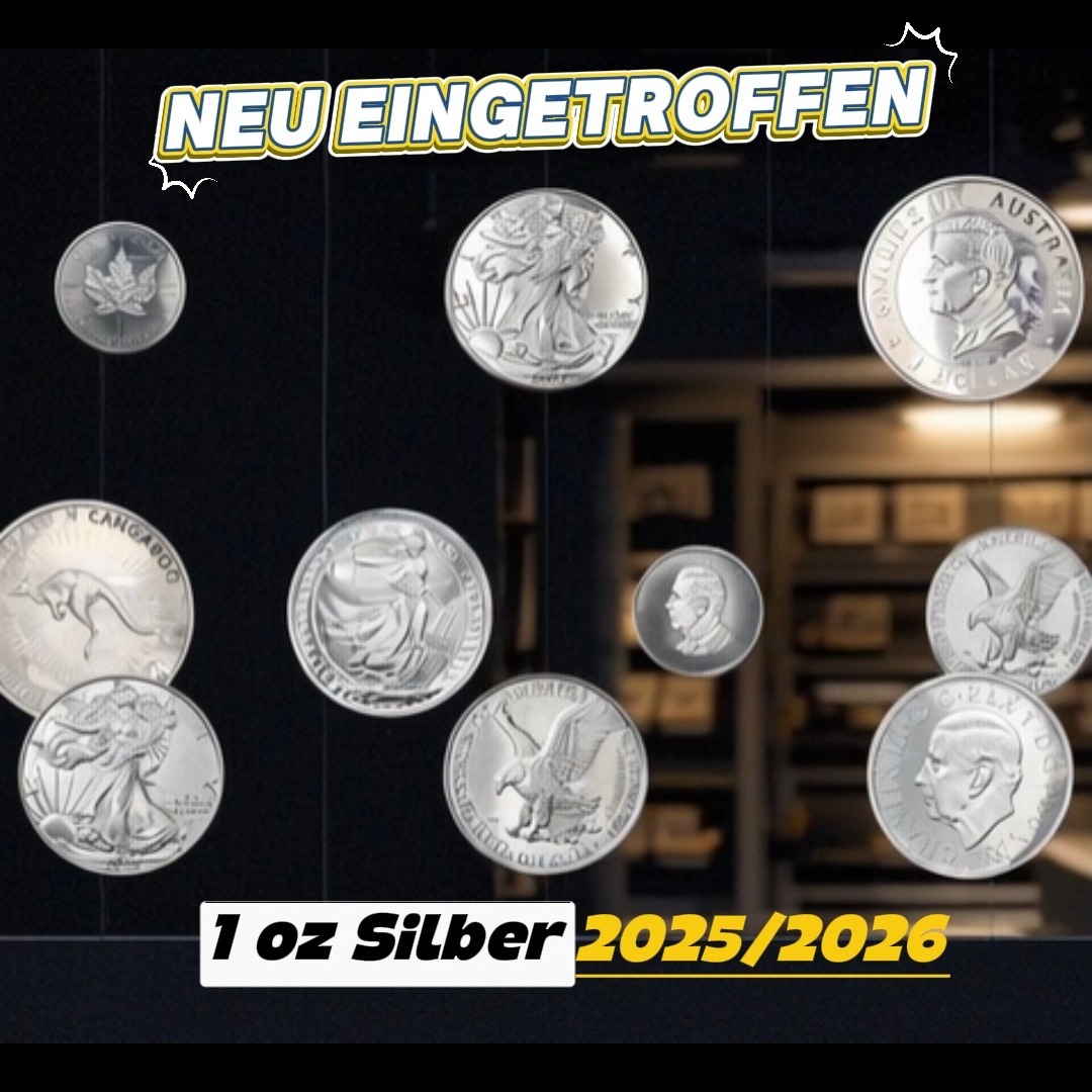 Die neuen Jahrgänge sind da 🚨
🇨🇦 Maple Leaf 2025
🇺🇸 American Eagle 2025 & 2026
🇦🇺 Kangaroo 2026
🇬🇧 Britannia 2026
Alle in 1 oz Feinsilber – perfekt für Sammler & Stacker.
👉 Jetzt im Shop sichern, solange verfügbar.
(Kein Anlagerat, nur pure Silberliebe 🤍)
🔗 Link im Profil / in der Bio
#silber #silbermünzen #bullion #mapleleaf #americaneagle #silverstacking #kangaroo #britannia #edelmetalle #anlagesilber #stackingsilver #silberstack #2025 #2026 #münzen #coincollecting #preciousmetals #silberkaufen #stacker