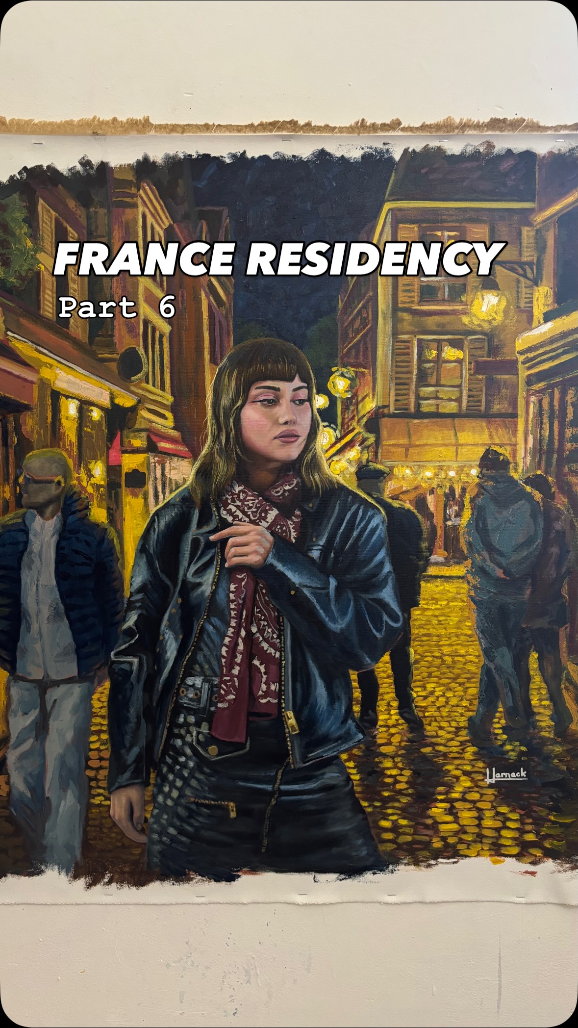 Midnight in Paris is another painting I did at @chateau_orquevaux art residency. My goal with the residency was to get out of my comfort zone, and painting a portrait is definitely that for me. So was walking up to a stranger and asking her if I could take her photo. But I got lucky because she spoke English and does modelling. So I really lucked out by asking the right person and am really happy with the outcome and having a fun story to tell. Big thanks for @mitisoul for taking the time to pose and trusting me. And another big thank you to @afa.1991 and @yegarts for making this opportunity possible. 🙏🏻#artresidency #paris #parisart #parisianvibes #parisbynight #art #painting