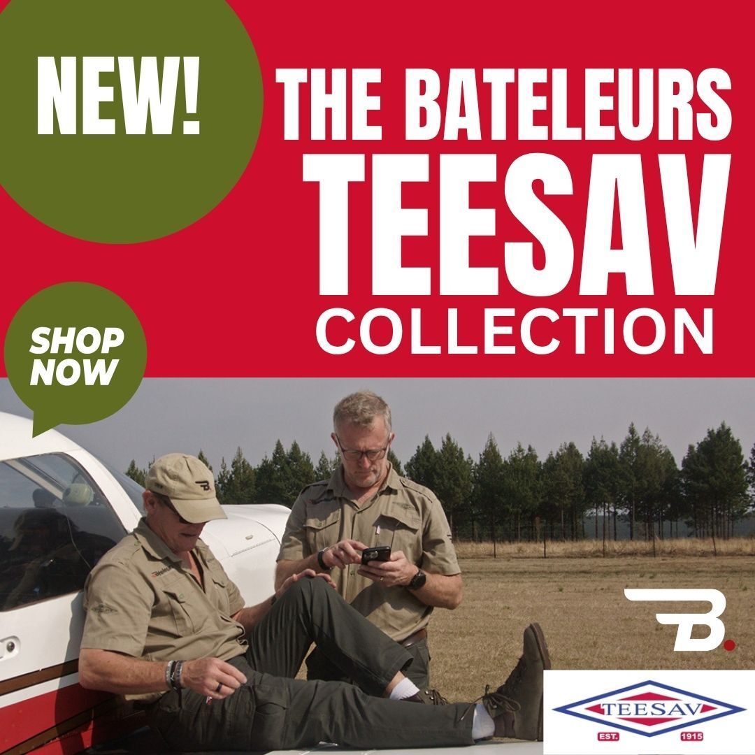 We’re proud to announce a new partnership between The Bateleurs and Teesav, bringing together a legacy of South African conservation with over a century of homegrown clothing expertise. The Teesav Collection celebrates adventure, resilience, and our shared commitment to quality.
A special thank you to Teesav for their support and generosity: with every purchase from this collection, a portion goes directly to supporting The Bateleurs’ volunteer aviation missions across Southern Africa. By choosing Teesav, you’re backing local craftsmanship since 1915, and helping us support numerous conservation organisations.
Shop for your Teesav now. https://bit.ly/Teesav
PS: Don’t forget Christmas is around the corner! Ideal gifts.
#Teesav #Bateleurs